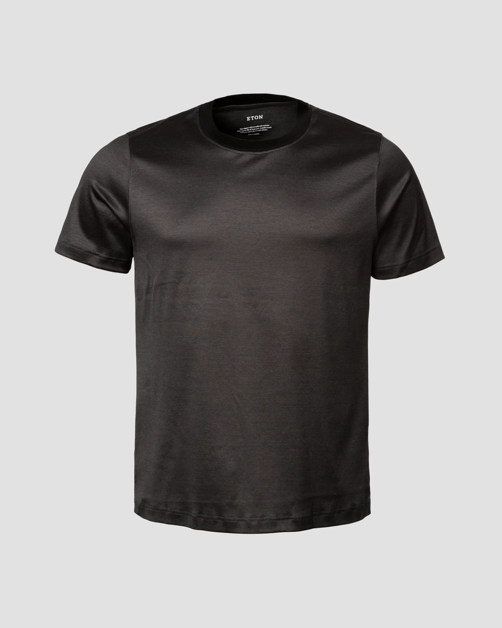Eton - black interlock jersey t shirt short sleeve