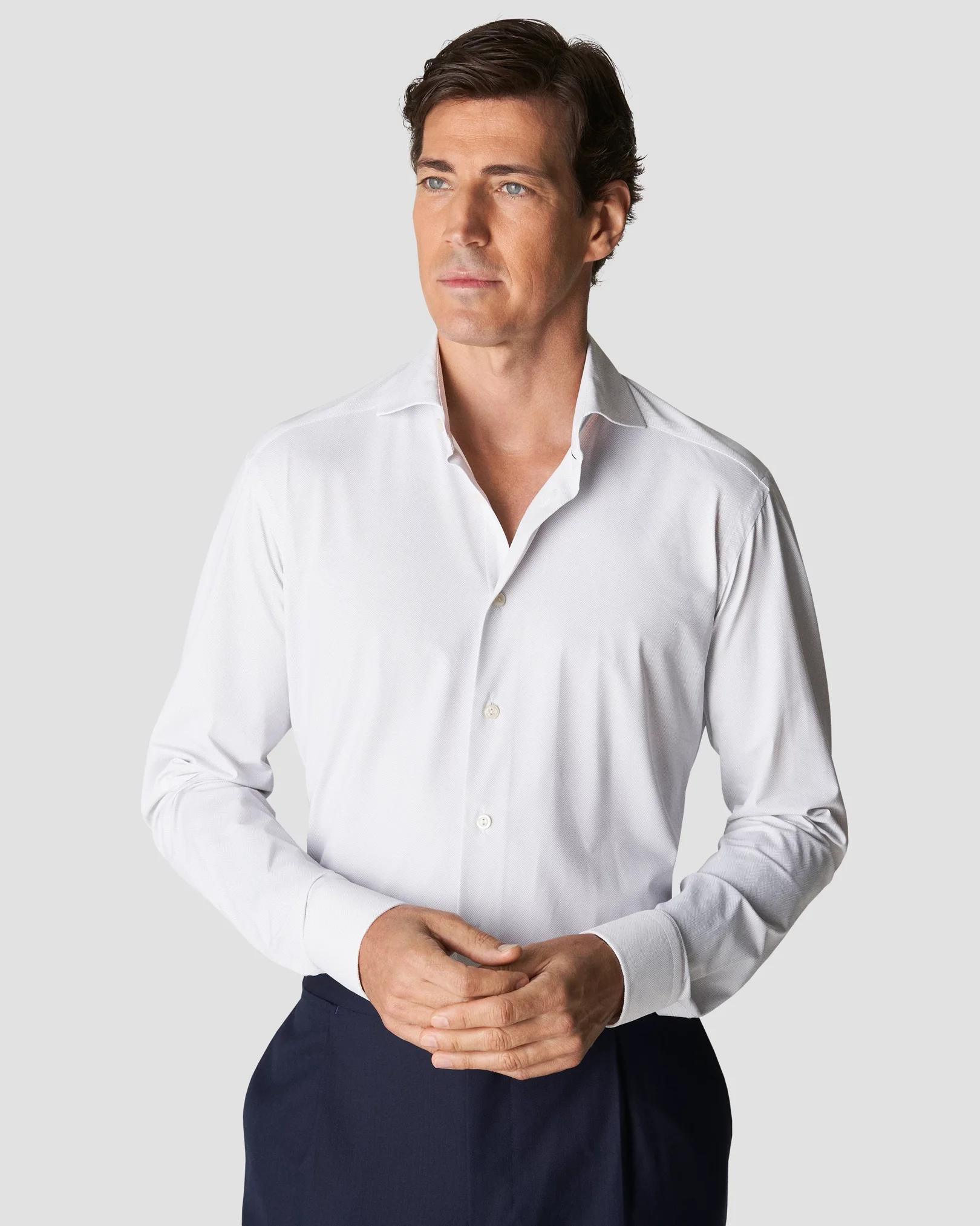 Eton - light grey 4 way stretch