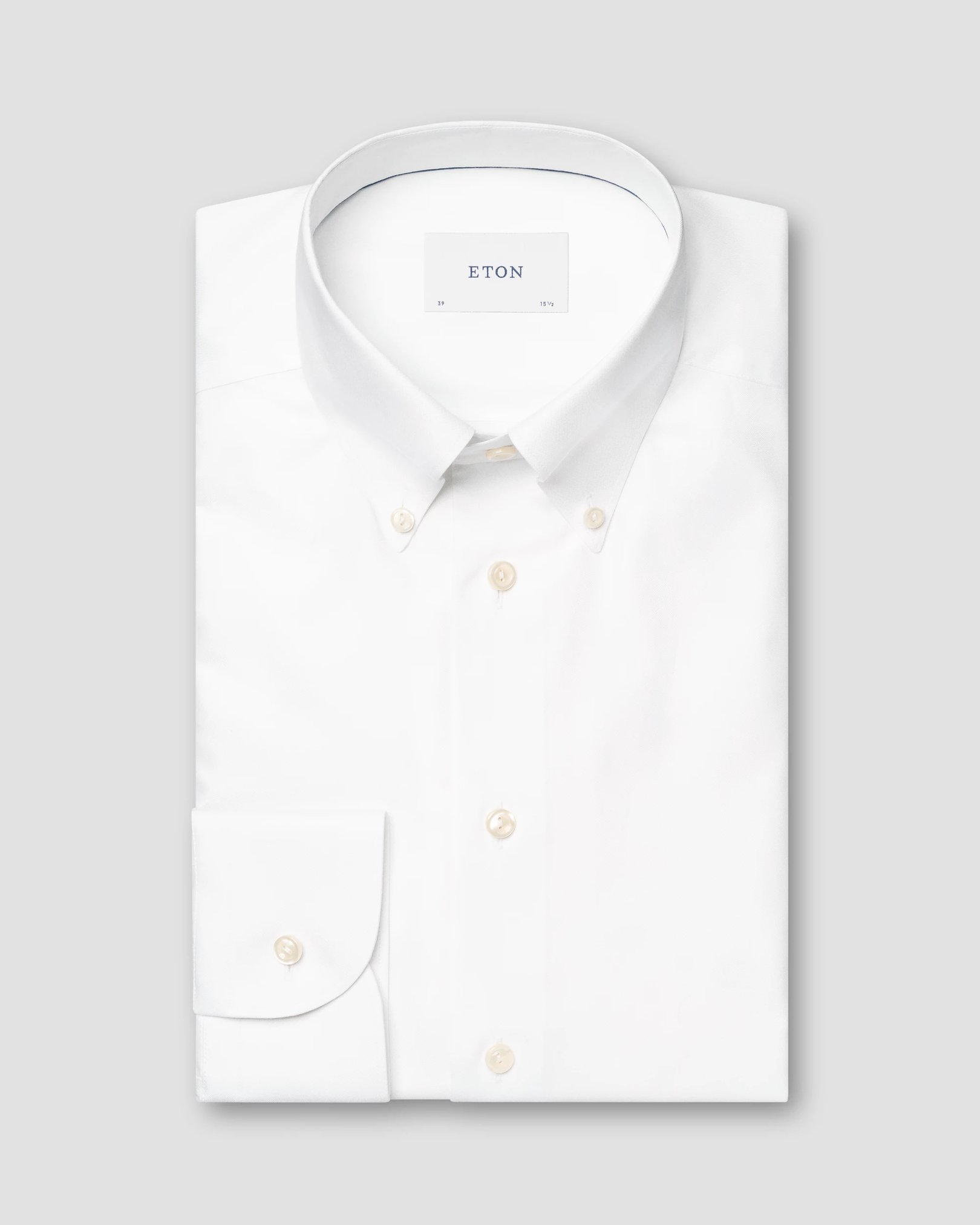 Eton - white solid wrinkle free oxford