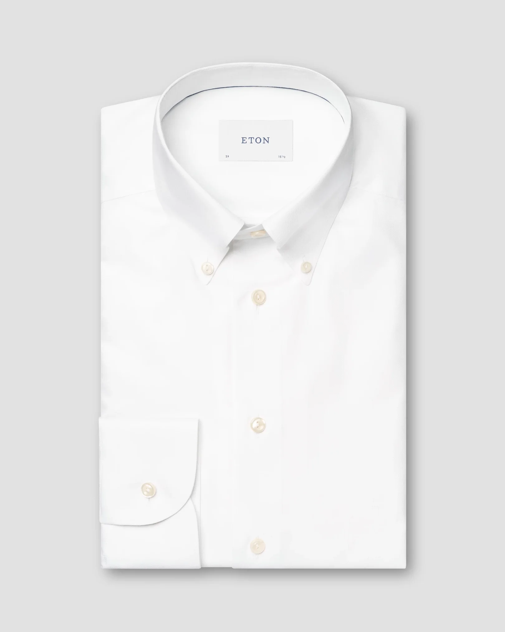 Eton - white solid wrinkle free oxford