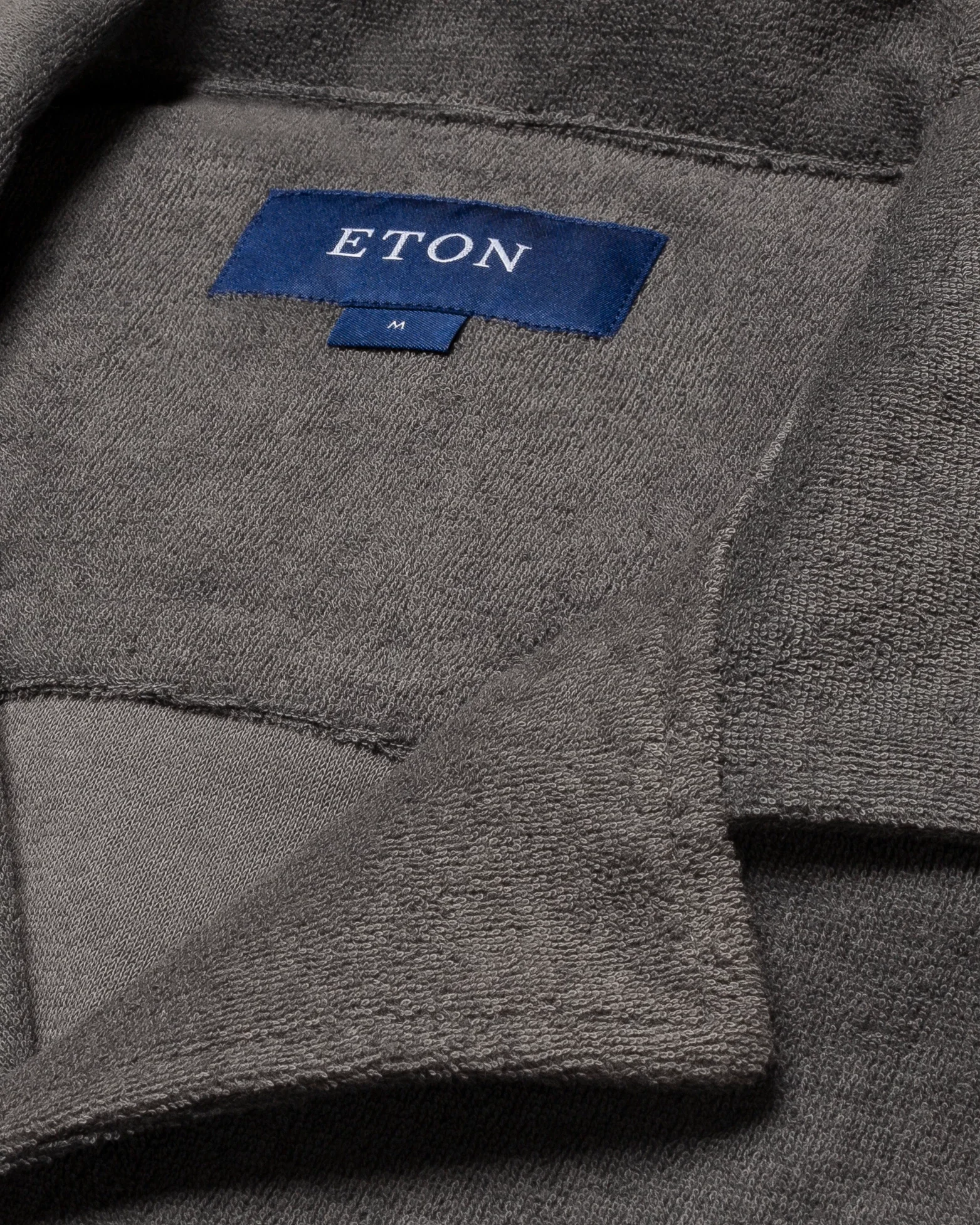 Eton - mid grey jerseyterryfrotte x turn down short terry terry