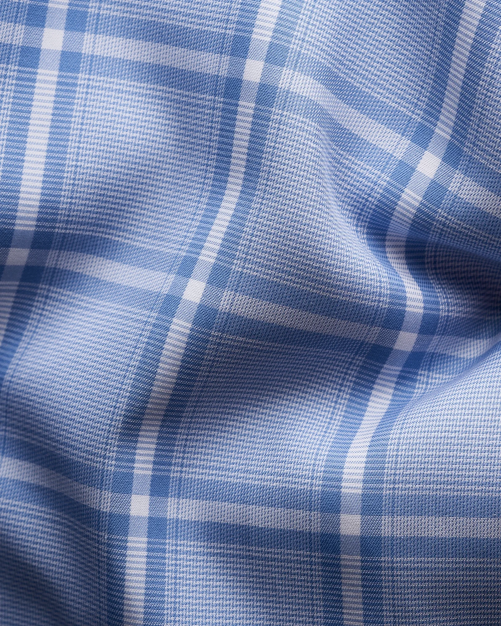 Eton - mid blue checked giza
