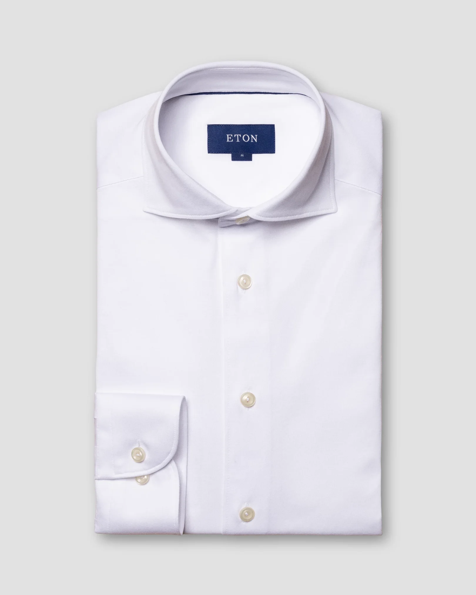 Eton - Chemise en jersey blanc effet chiné