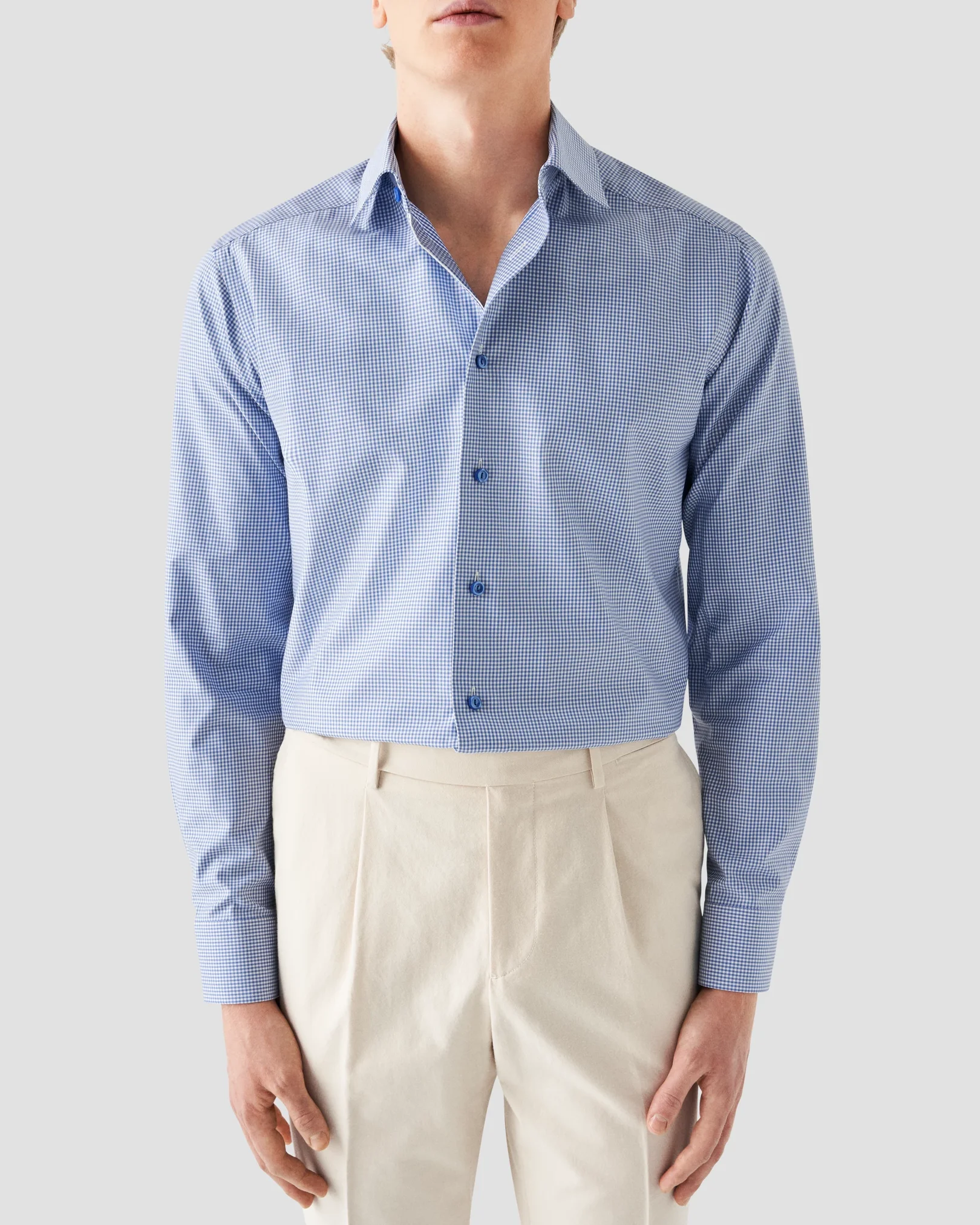 Eton - dark blue cottontencel shirt