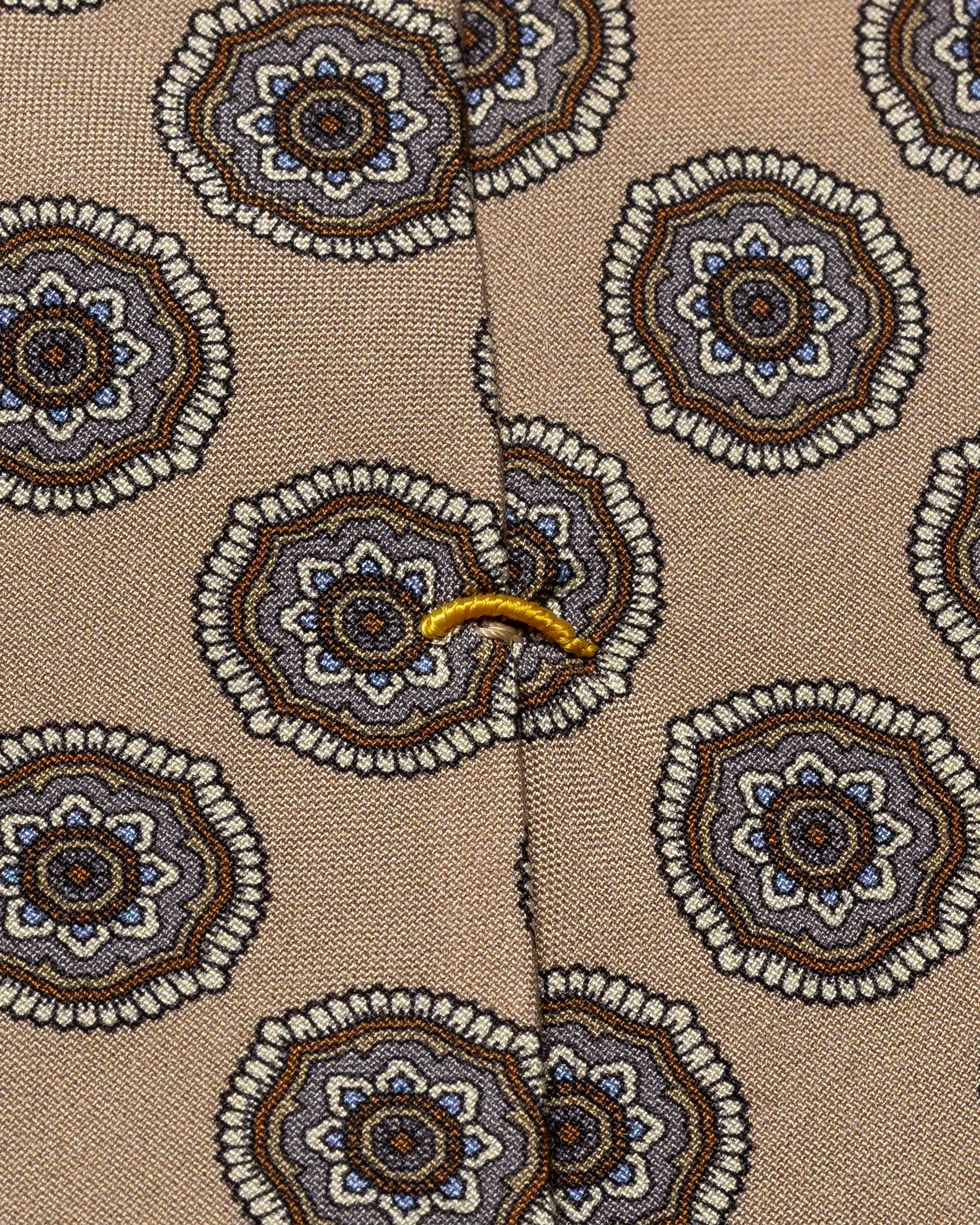 Eton - brown paisley geometric tie