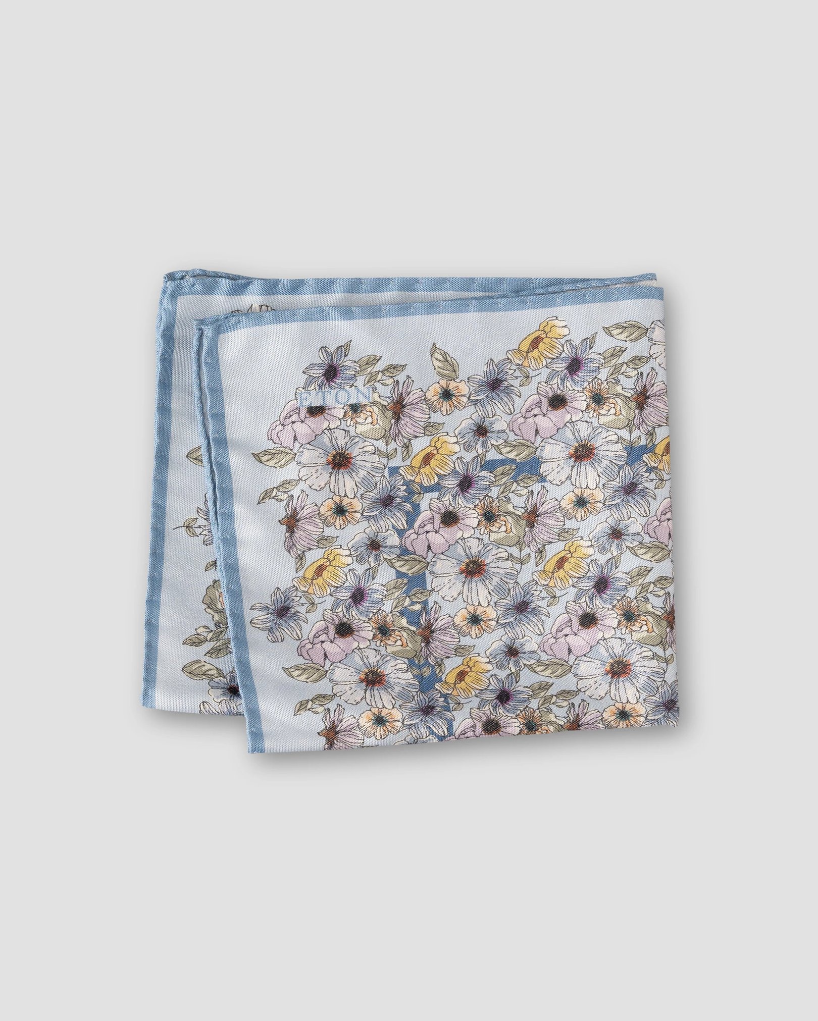 Eton - light blue panama silk wave