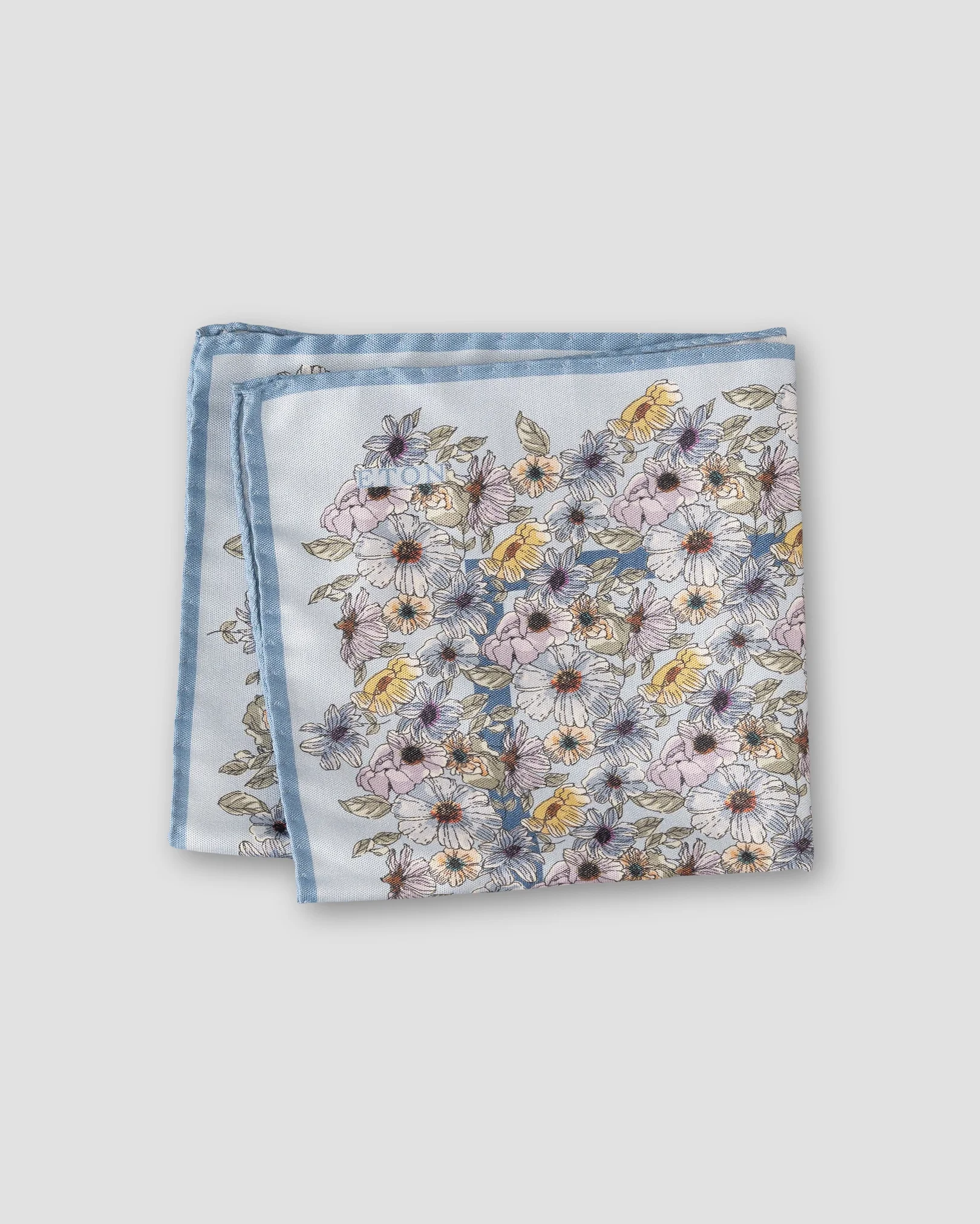 Eton - light blue panama silk wave
