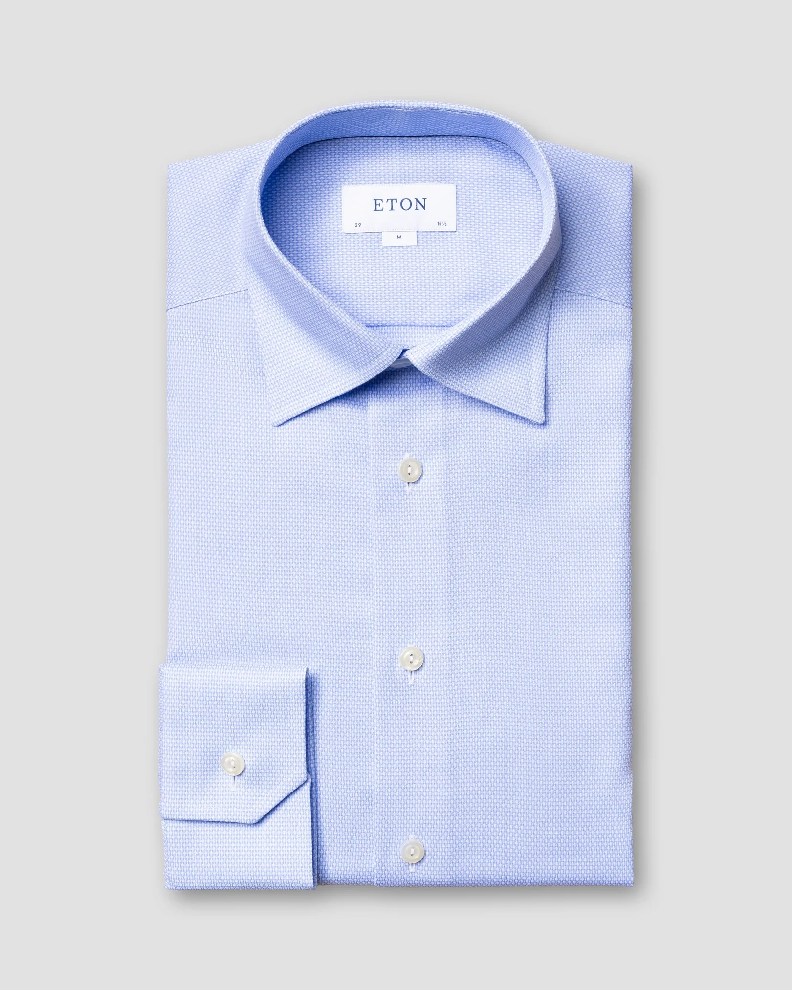 Eton - light blue eton dobby shirt