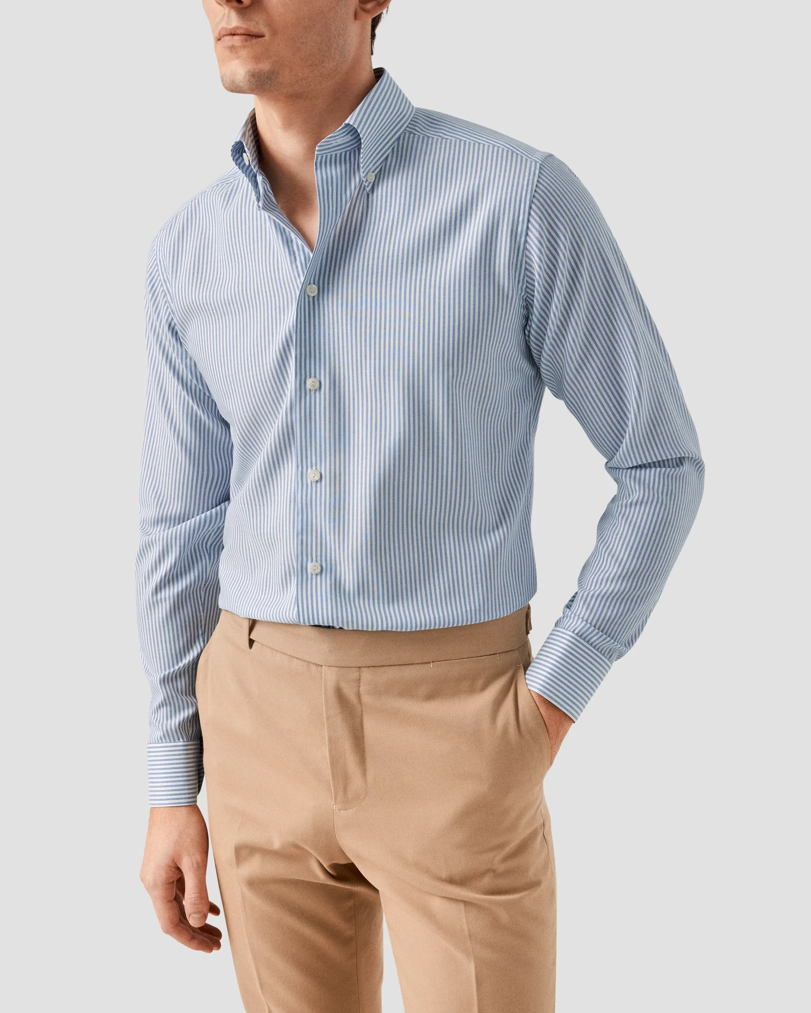 Eton - mid blue fine oxford shirt