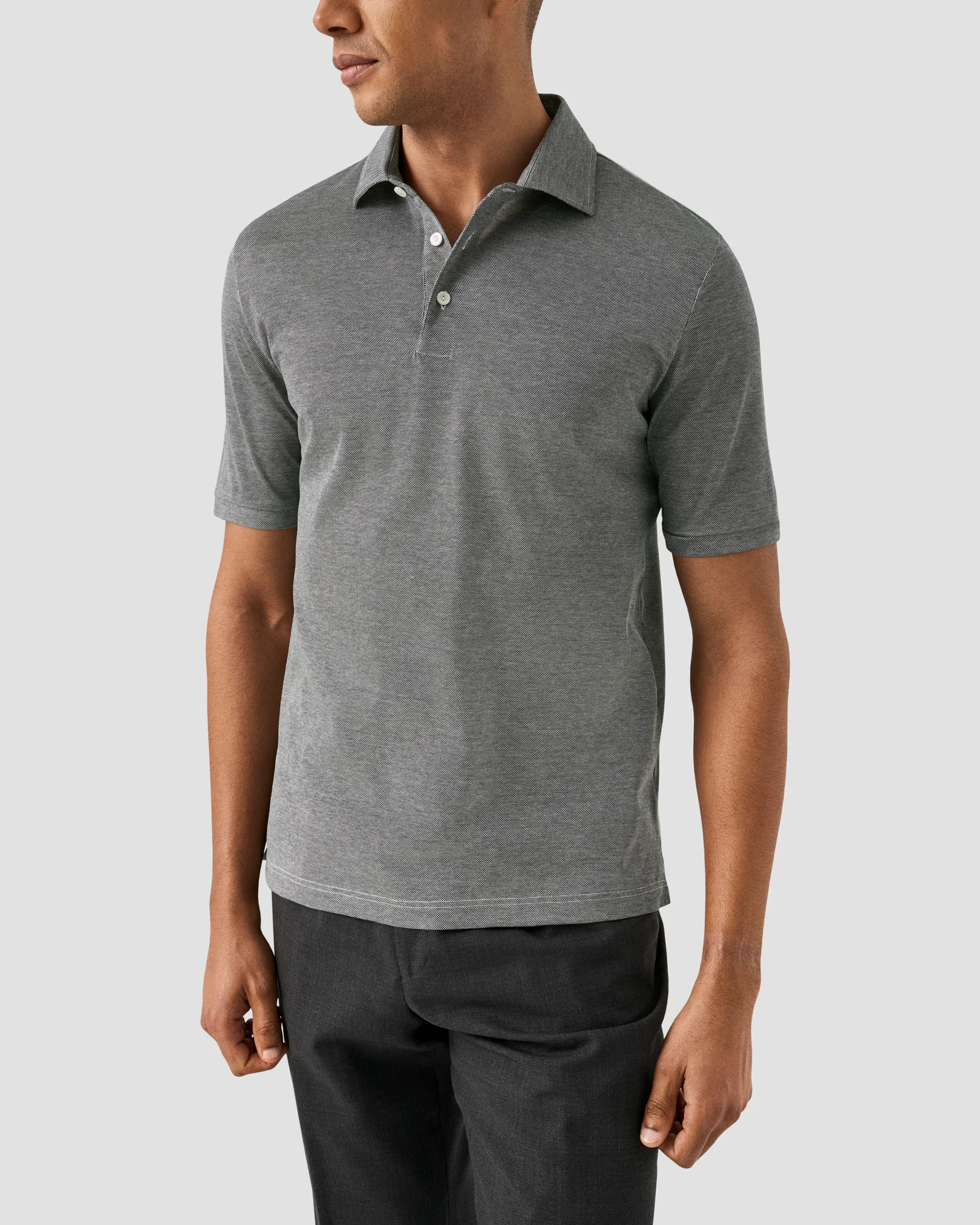 Eton - filo di scozia oxford polo shirt dark blue filo di scozia oxford polo shirt