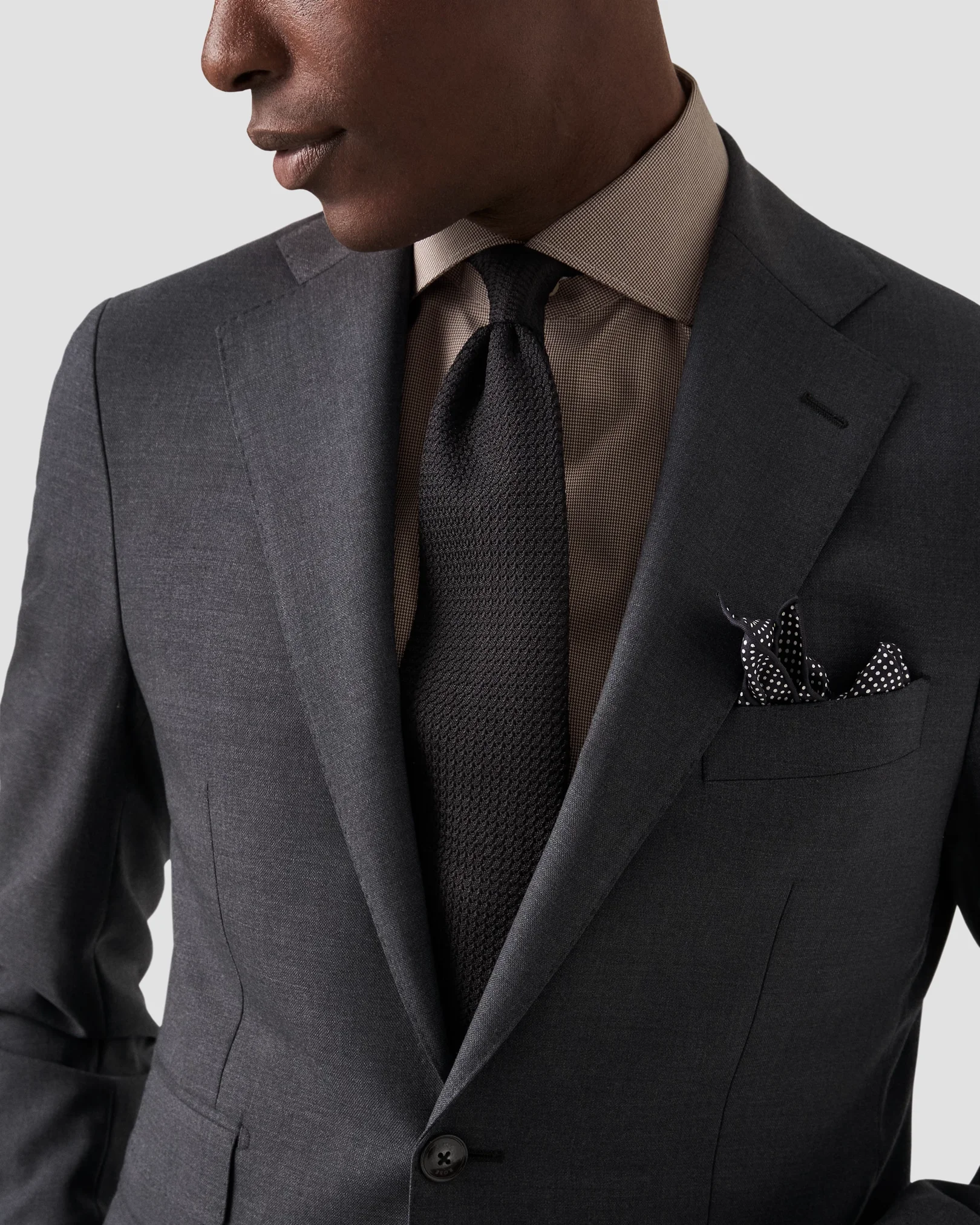 Eton - houndstooth fine twill shirt