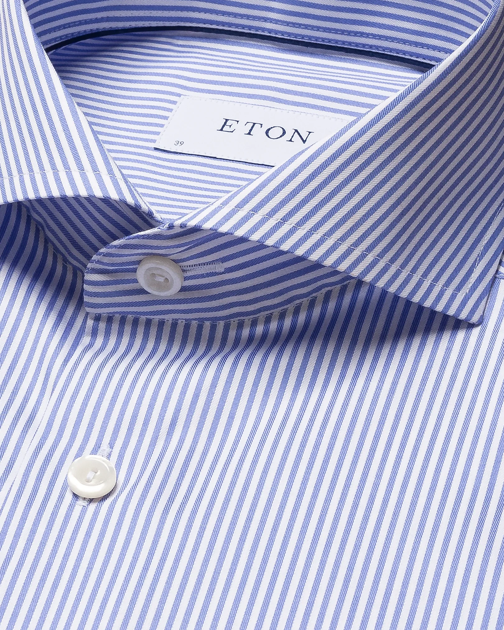 Eton - mid blue fine twill extreme cut away