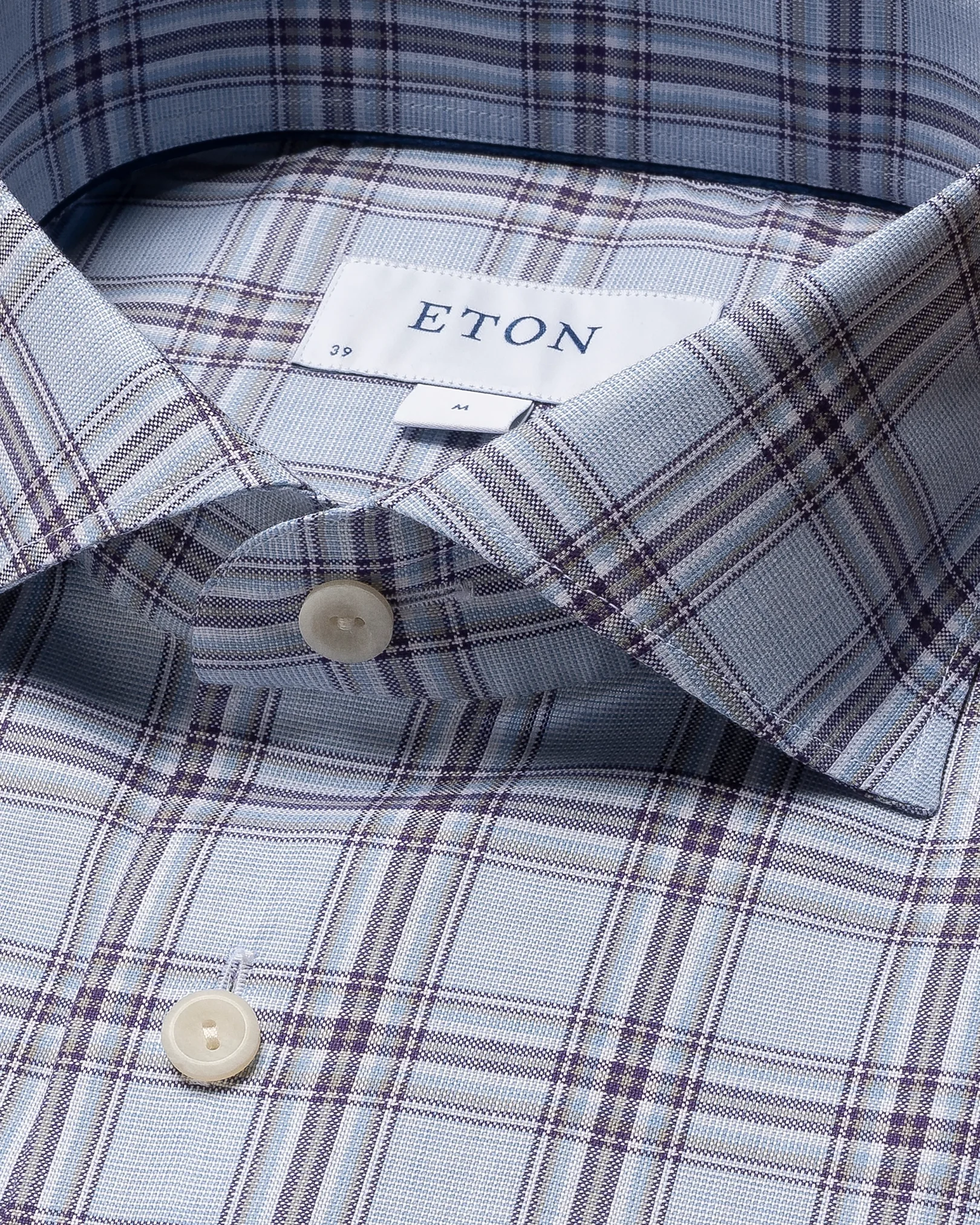 Eton - mid blue oxford wide spread