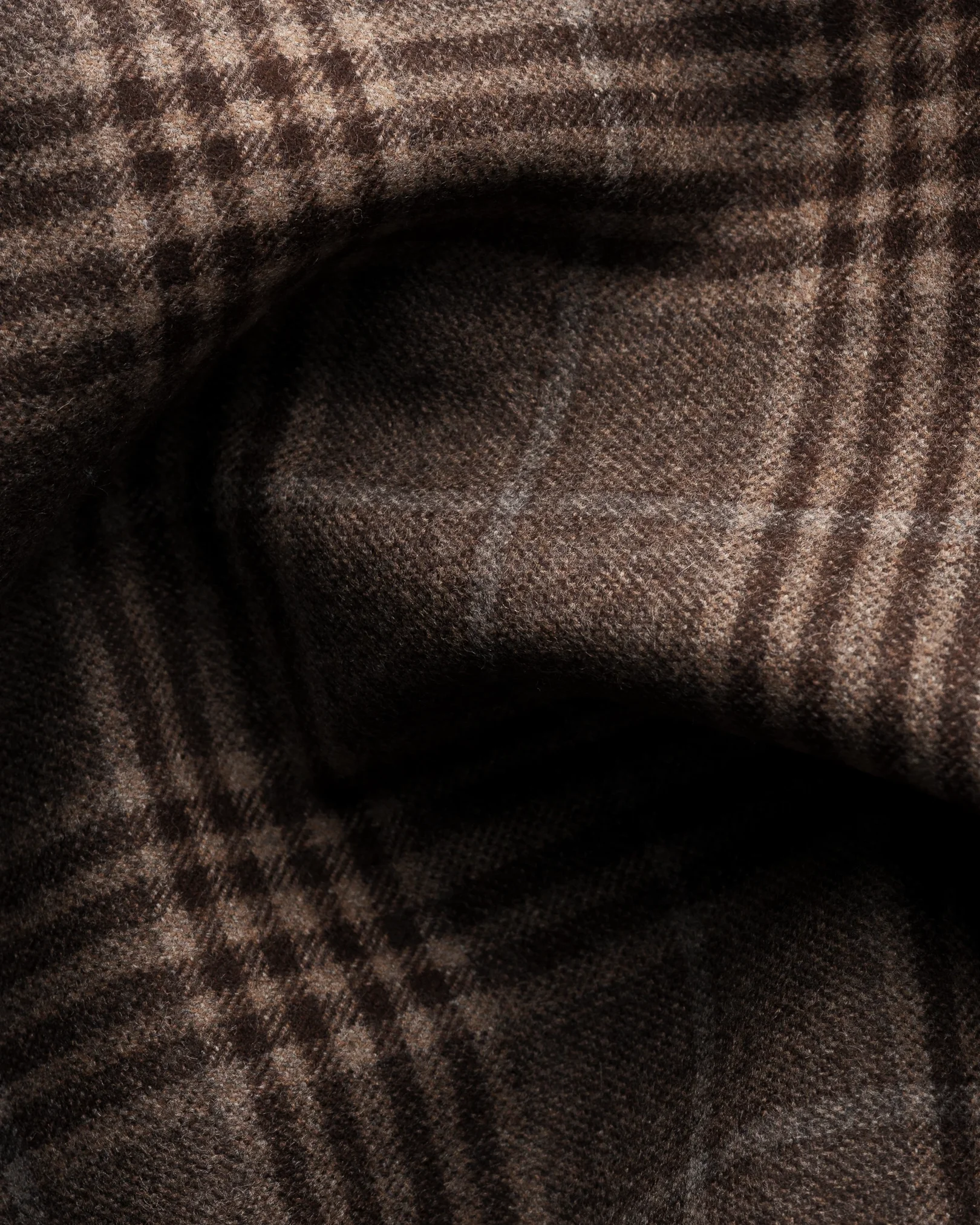 Eton - checked wool cashmere overshirt