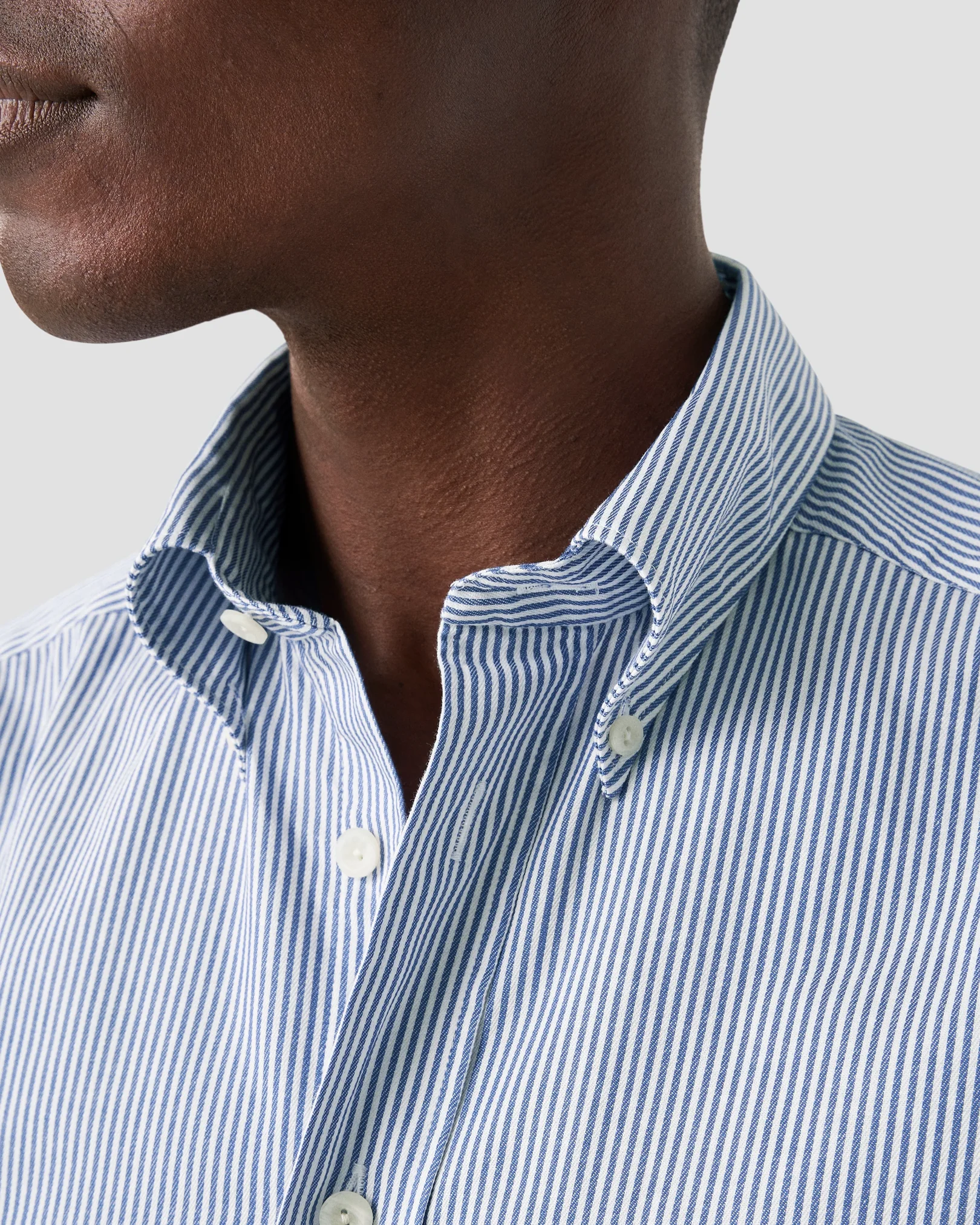 Eton - dark blue twill button down