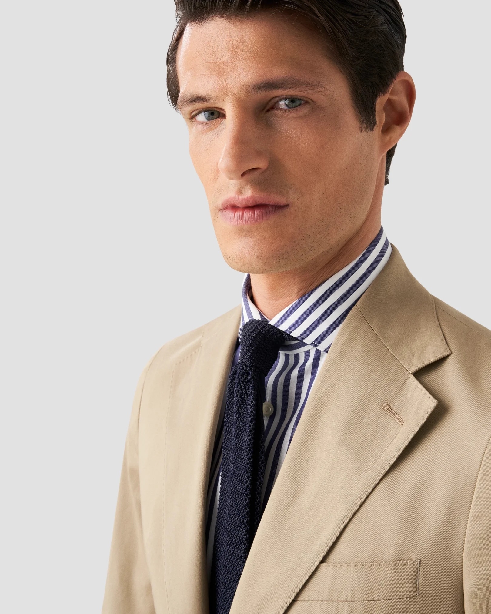 Eton - navy blue signature twill archive stripe