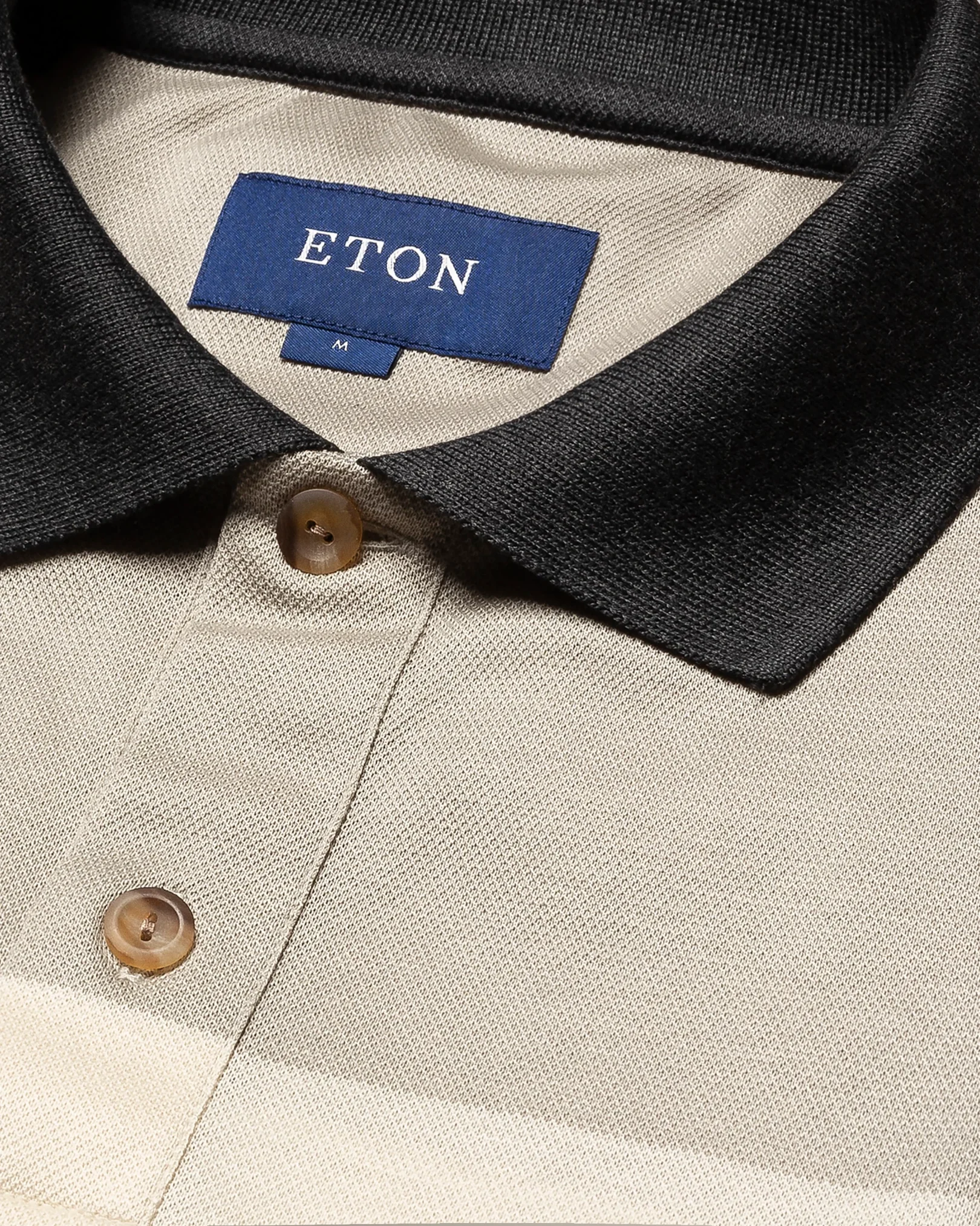 Eton - beige knit pique knitted jersey