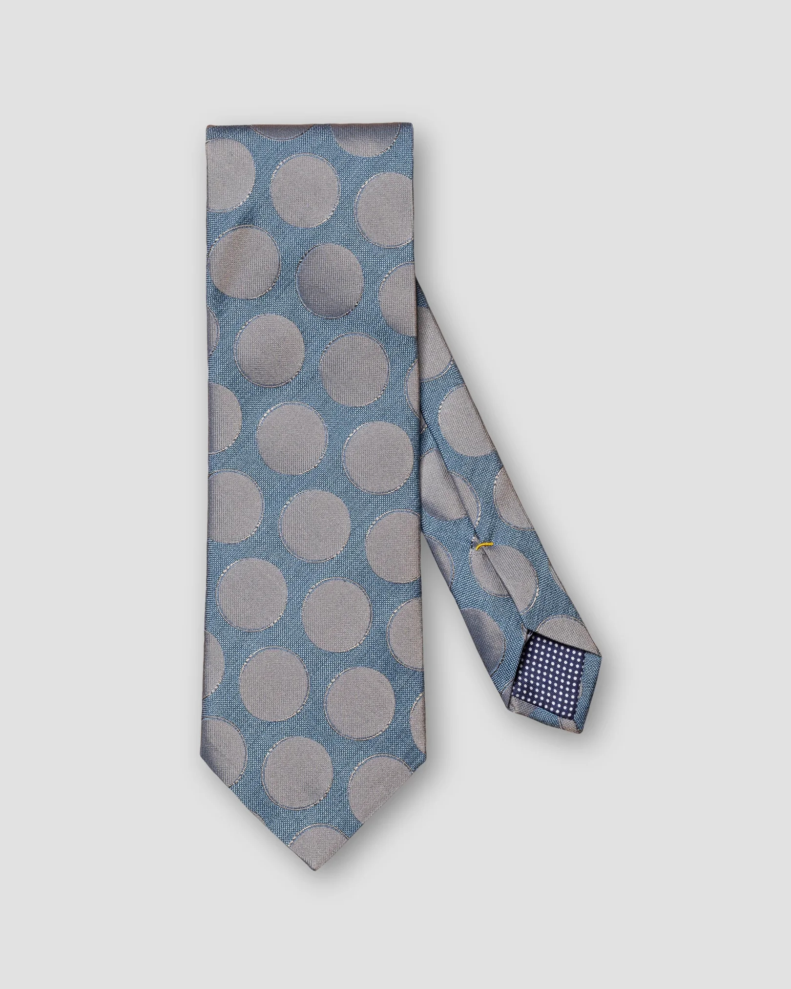 Eton - Mid Blue Polka Dots Silk Tie
