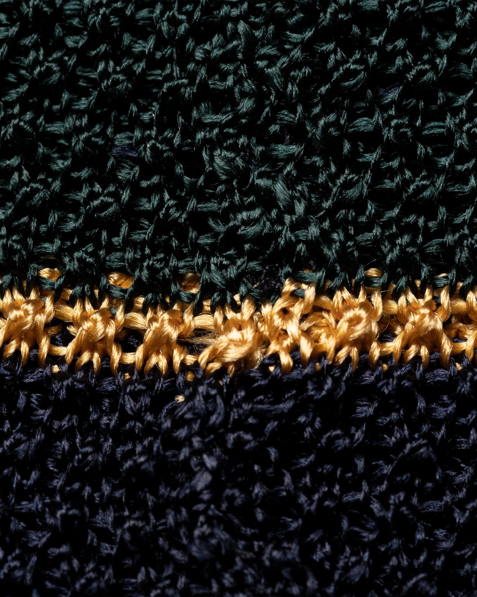 Eton - dark green knitted ivy tie