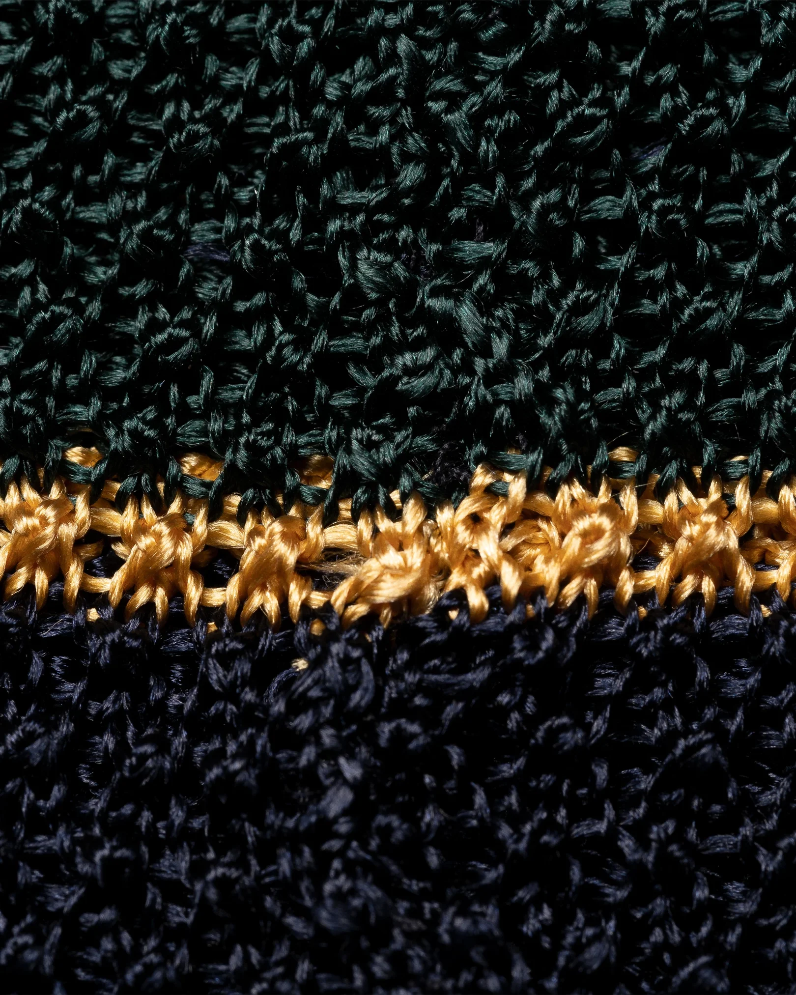 Eton - dark green knitted ivy tie