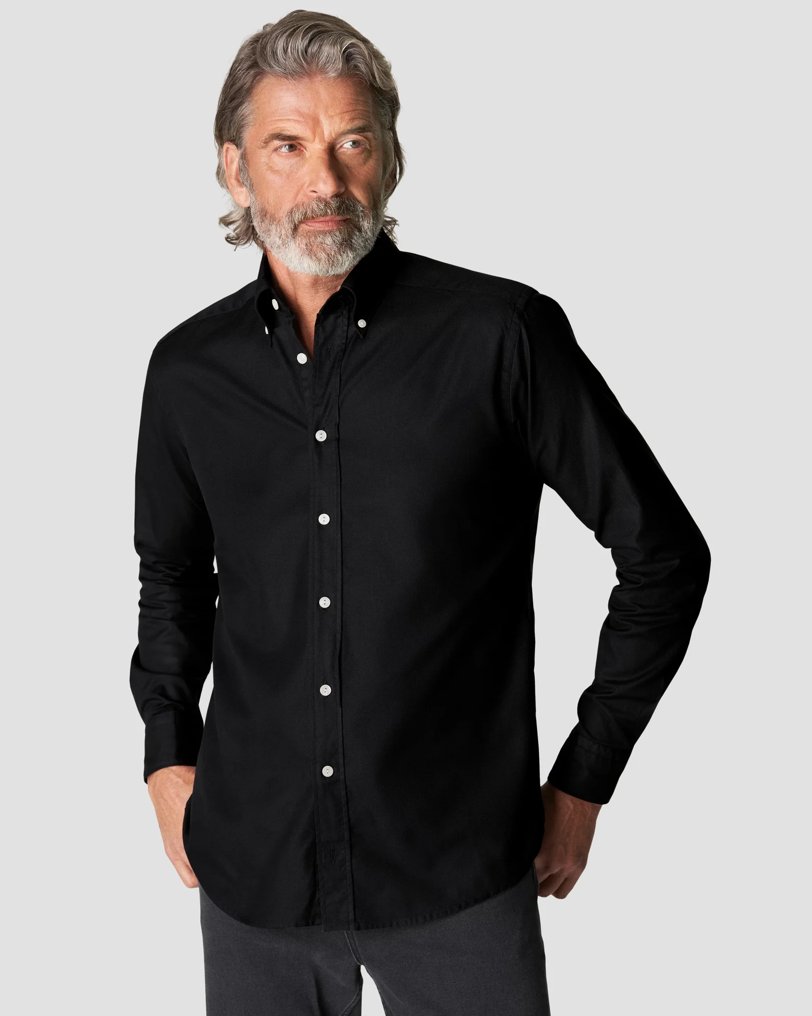 Eton - black royal oxford tencel