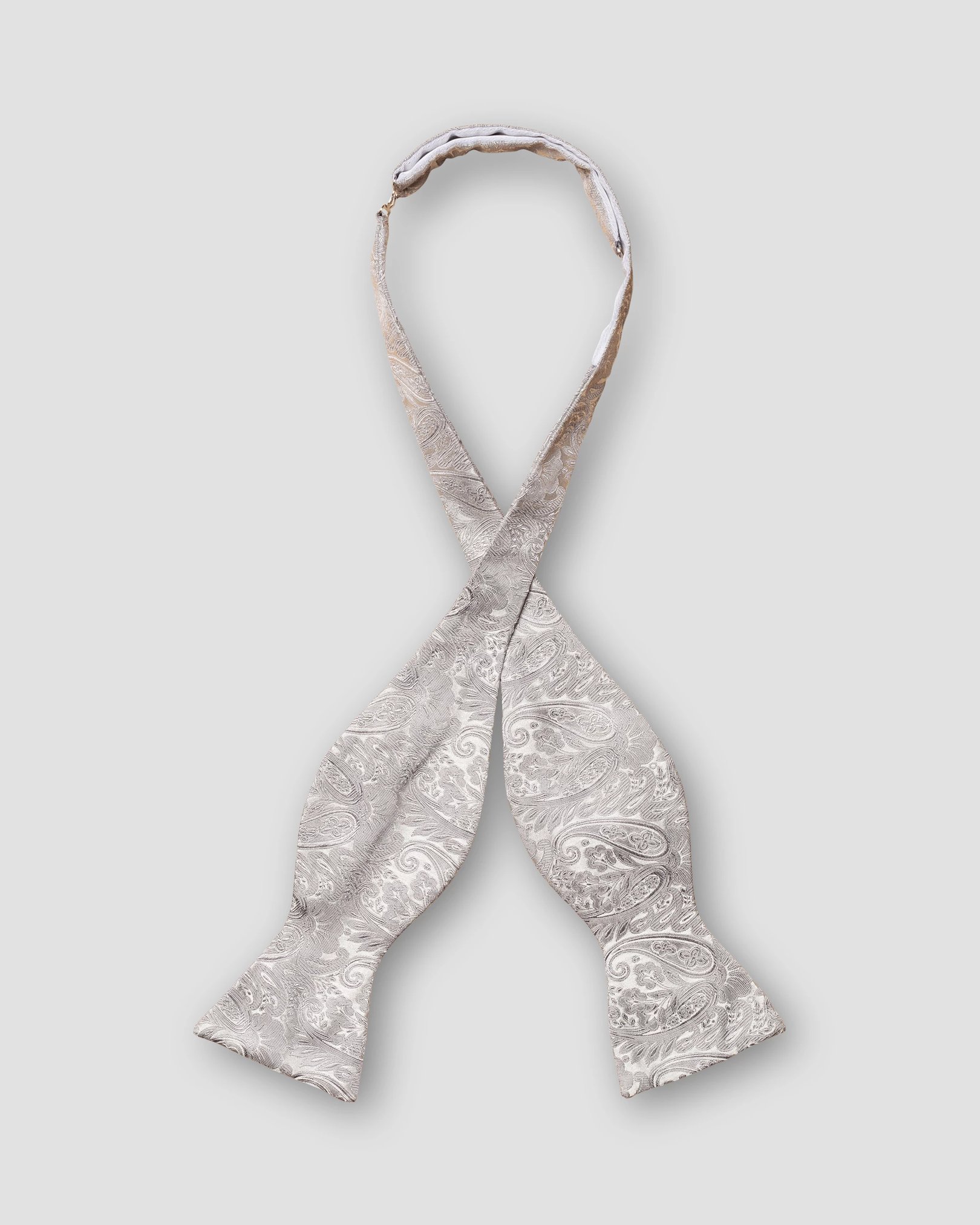 Eton - light grey jacquard self tied