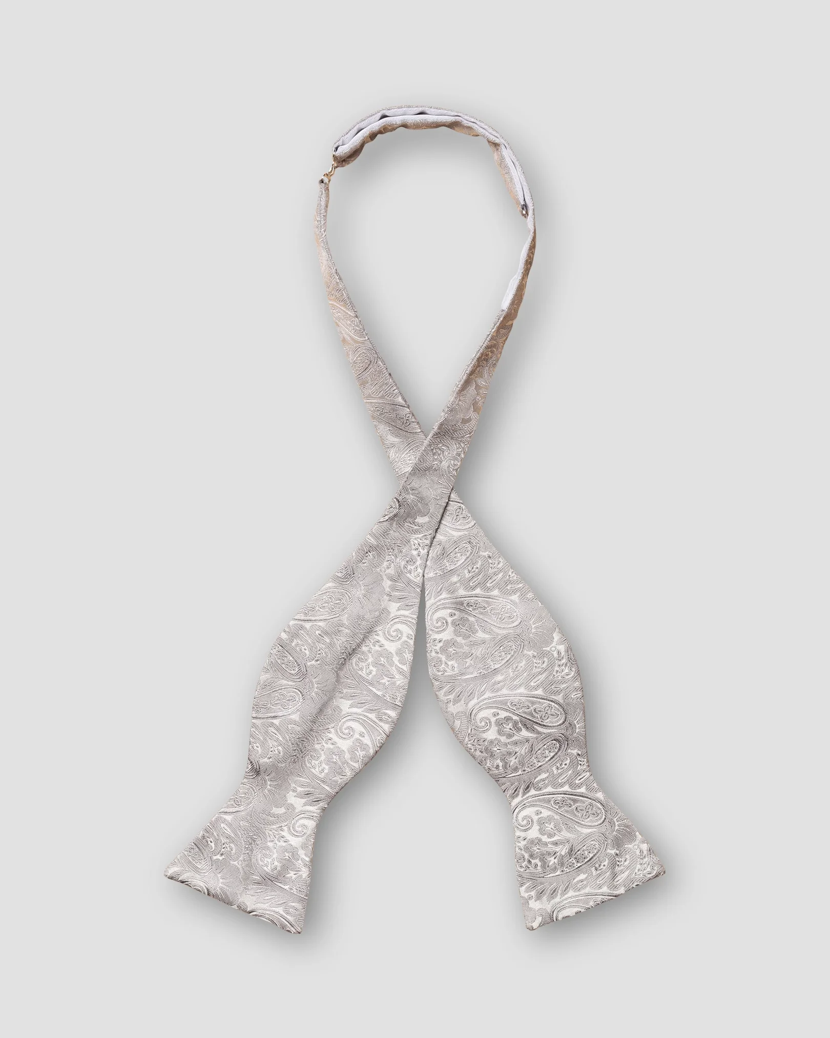 Eton - light grey jacquard self tied