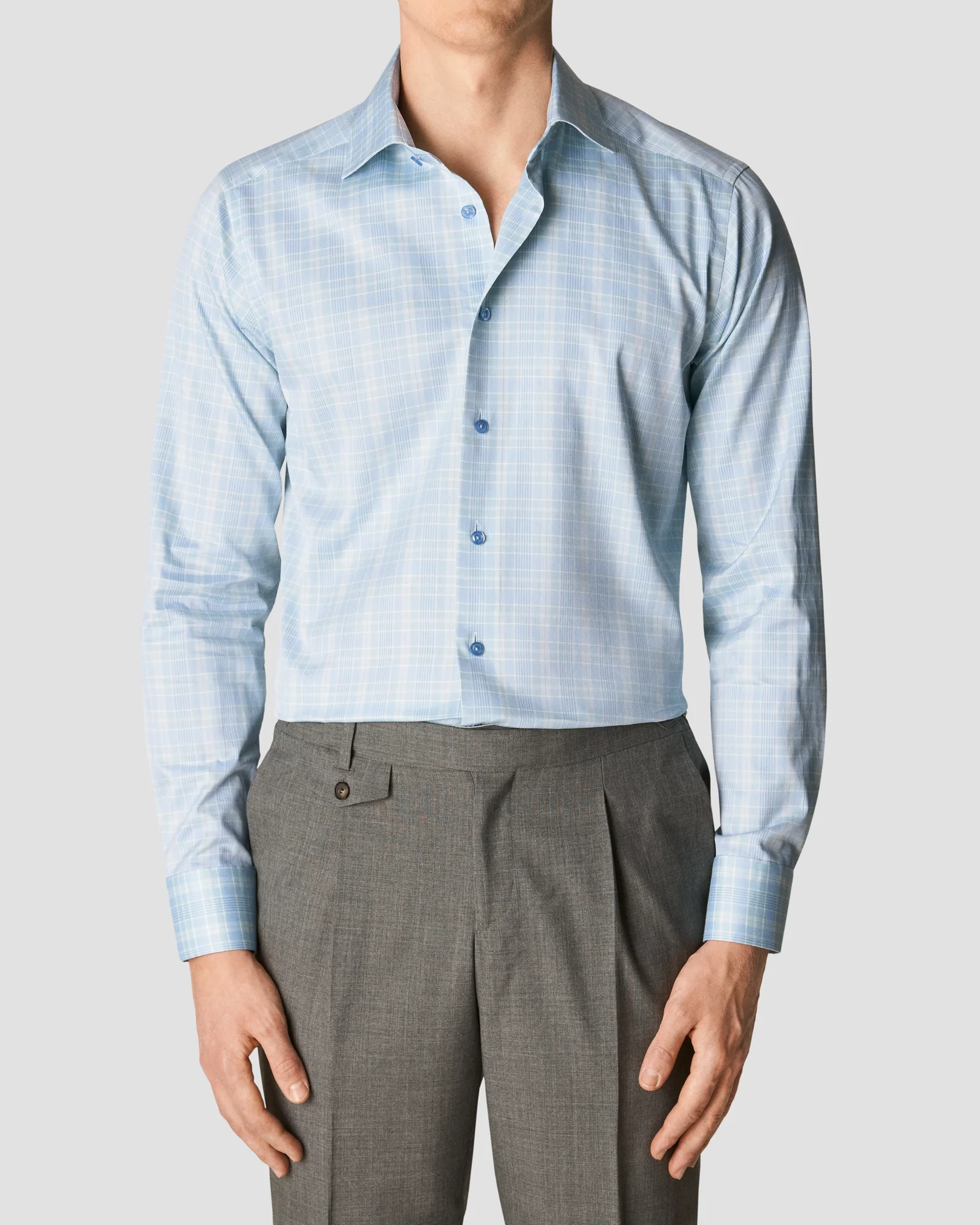 Eton - light green signature twill cut away single contemporary