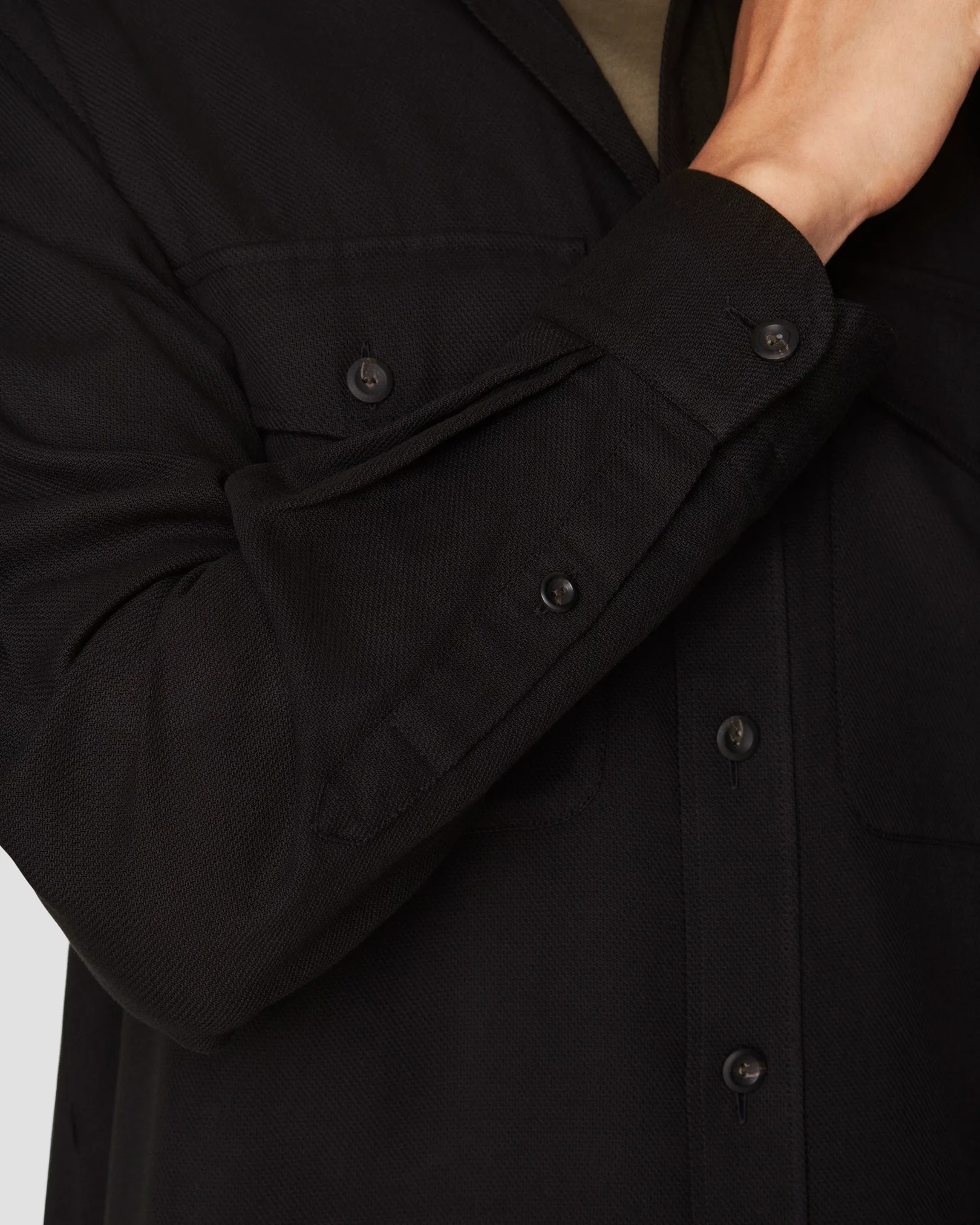 Eton - black heavy dobby