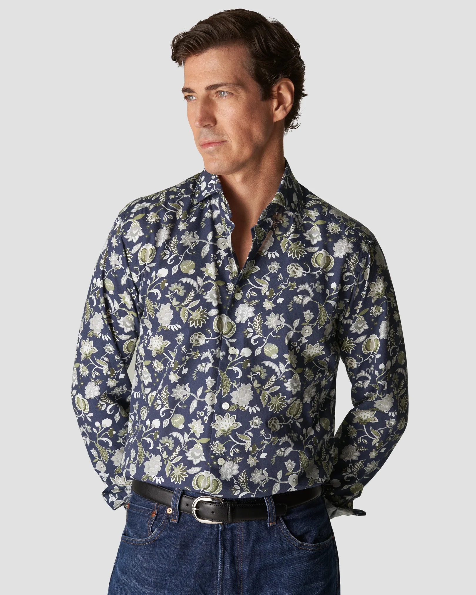 Eton - navy blue siganture twill