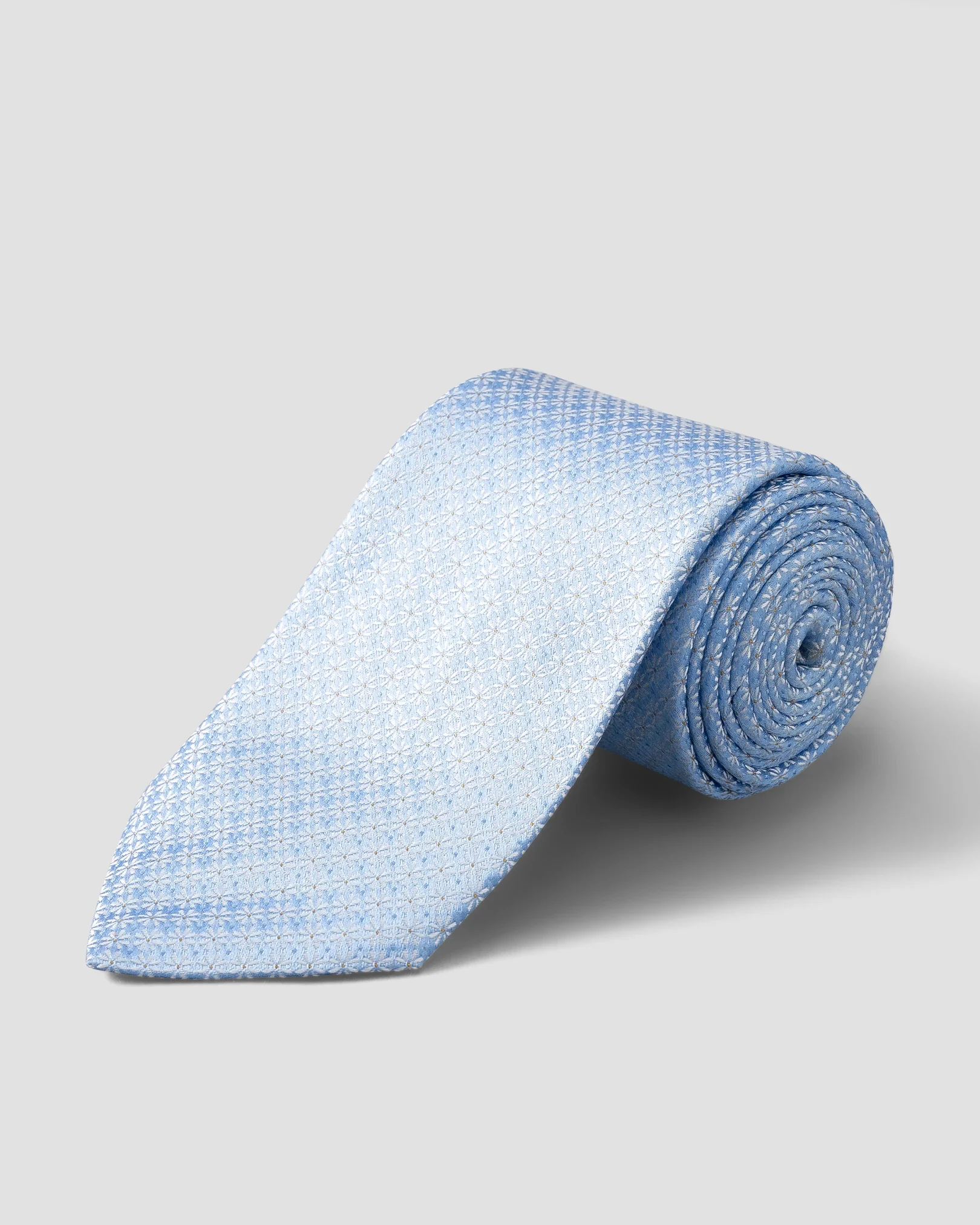 Eton - light blue micro floral tie