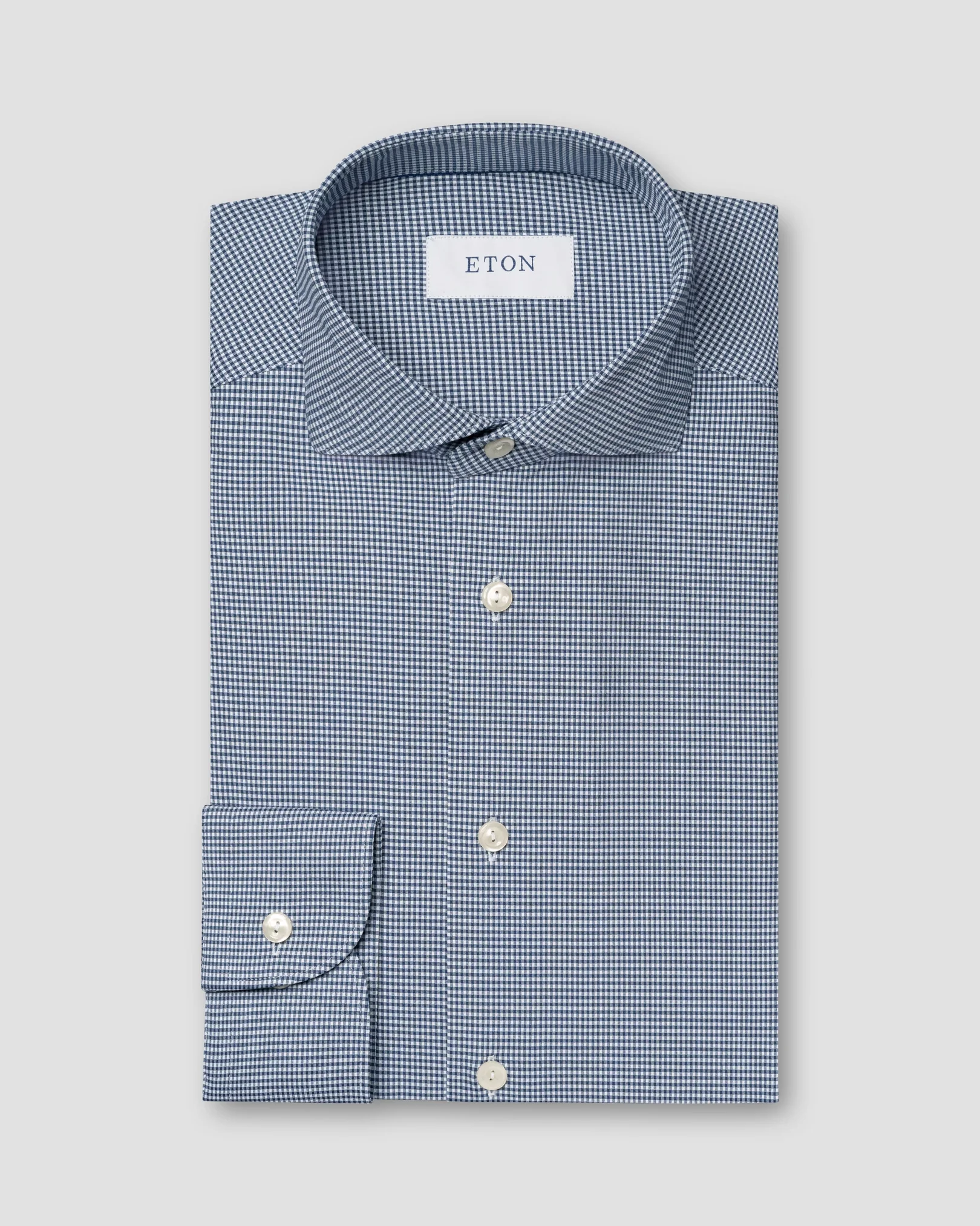 Eton - Micro Check Four-Way Strech Shirt
