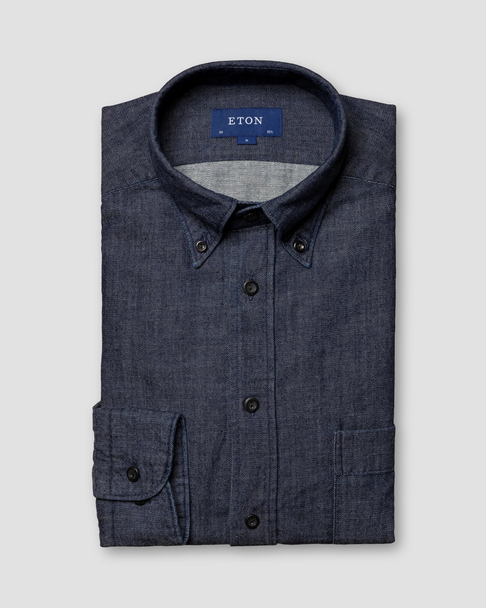 Eton - black indigo button down