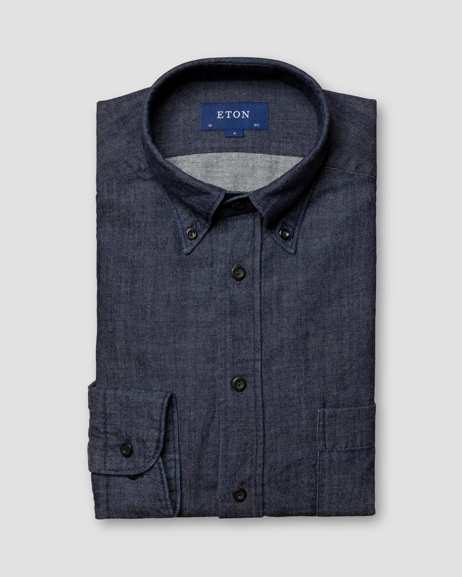 Eton - black indigo button down