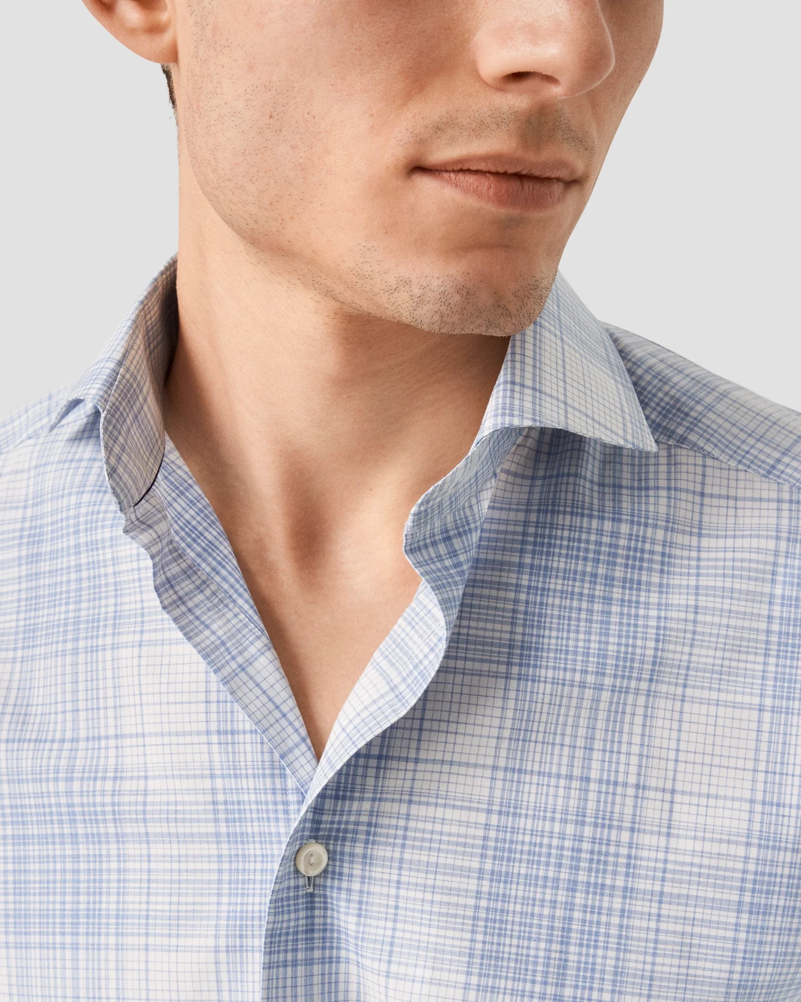 Eton - light blue twill melange