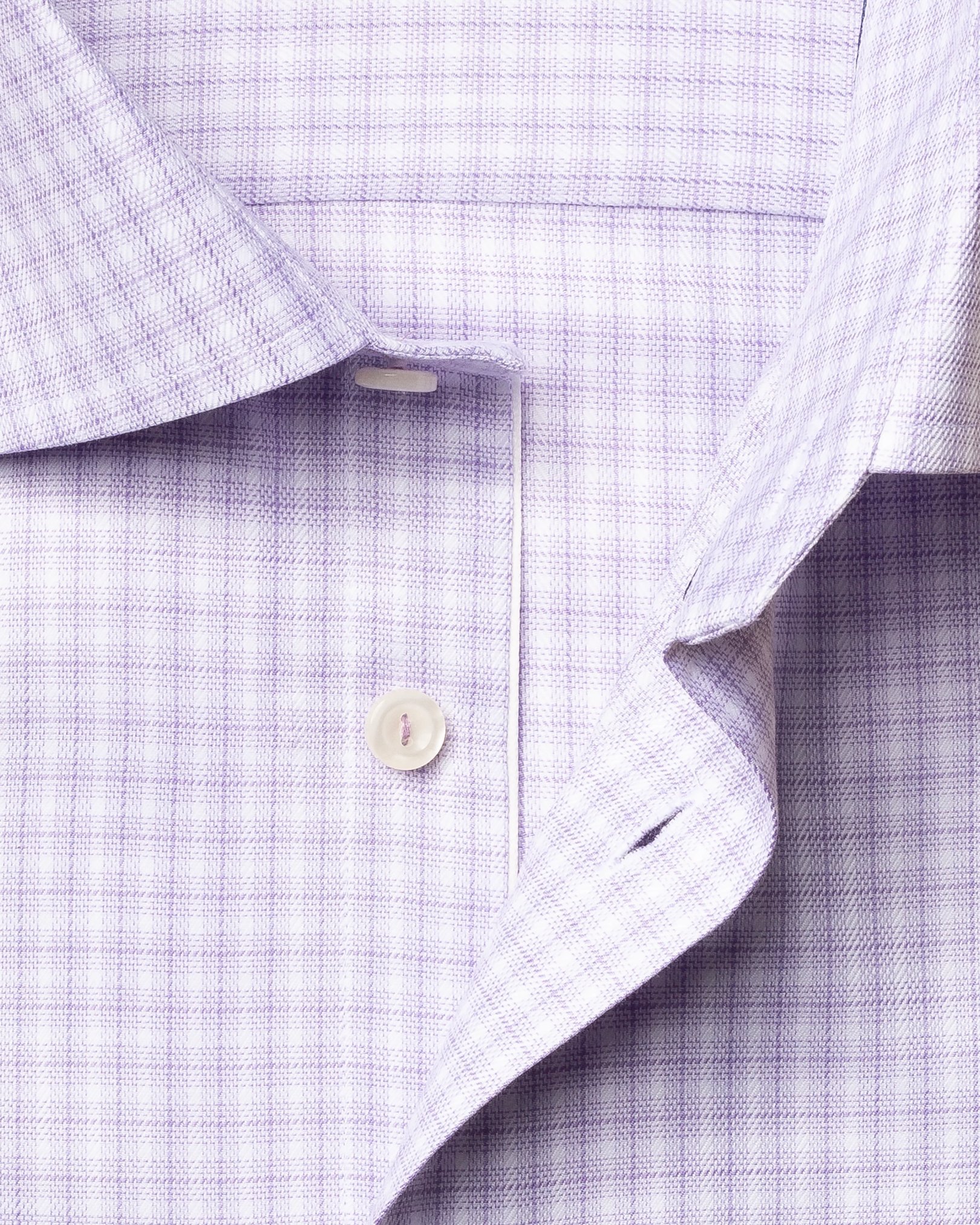 Eton - purple micro check stretch shirt