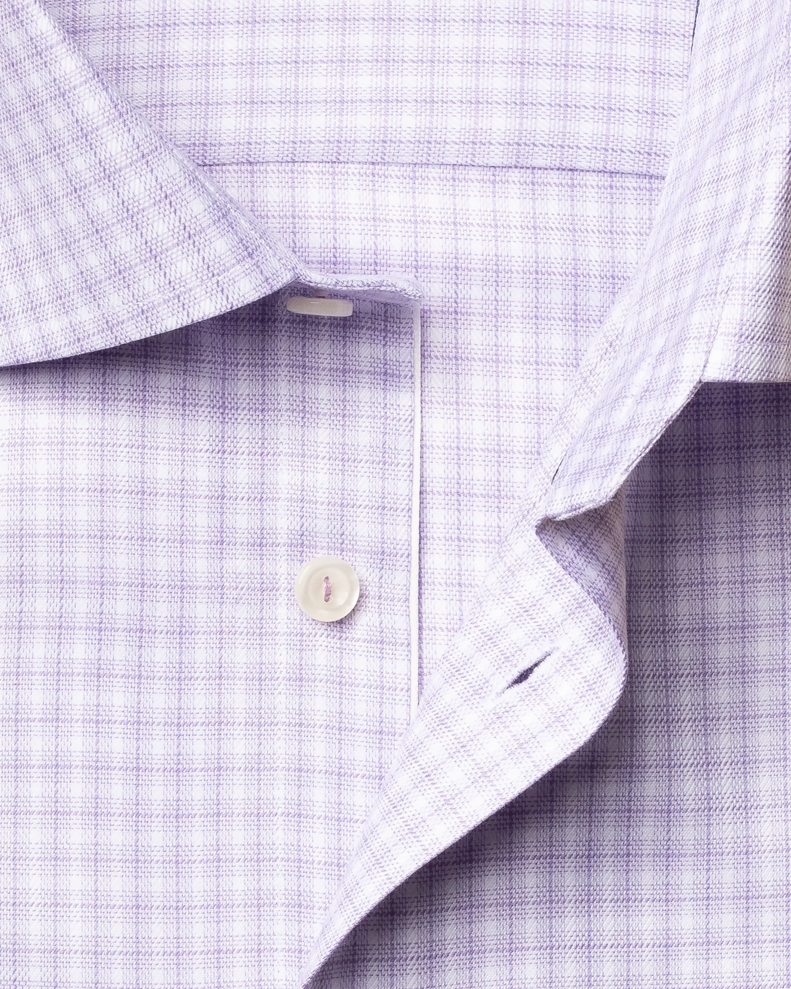 Eton - purple micro check stretch shirt