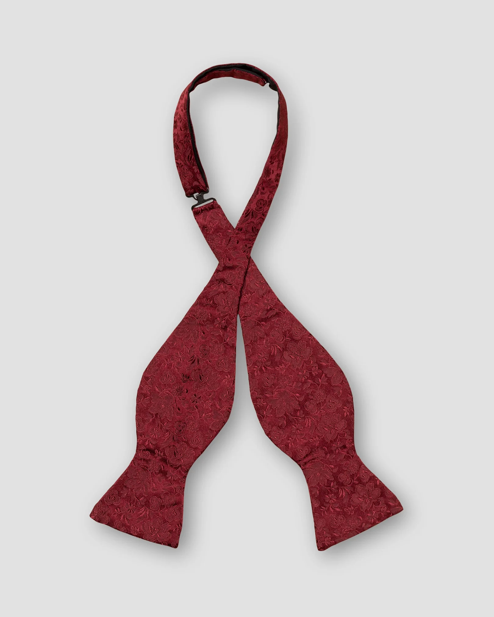 Eton - burgundy flower printed bowtie