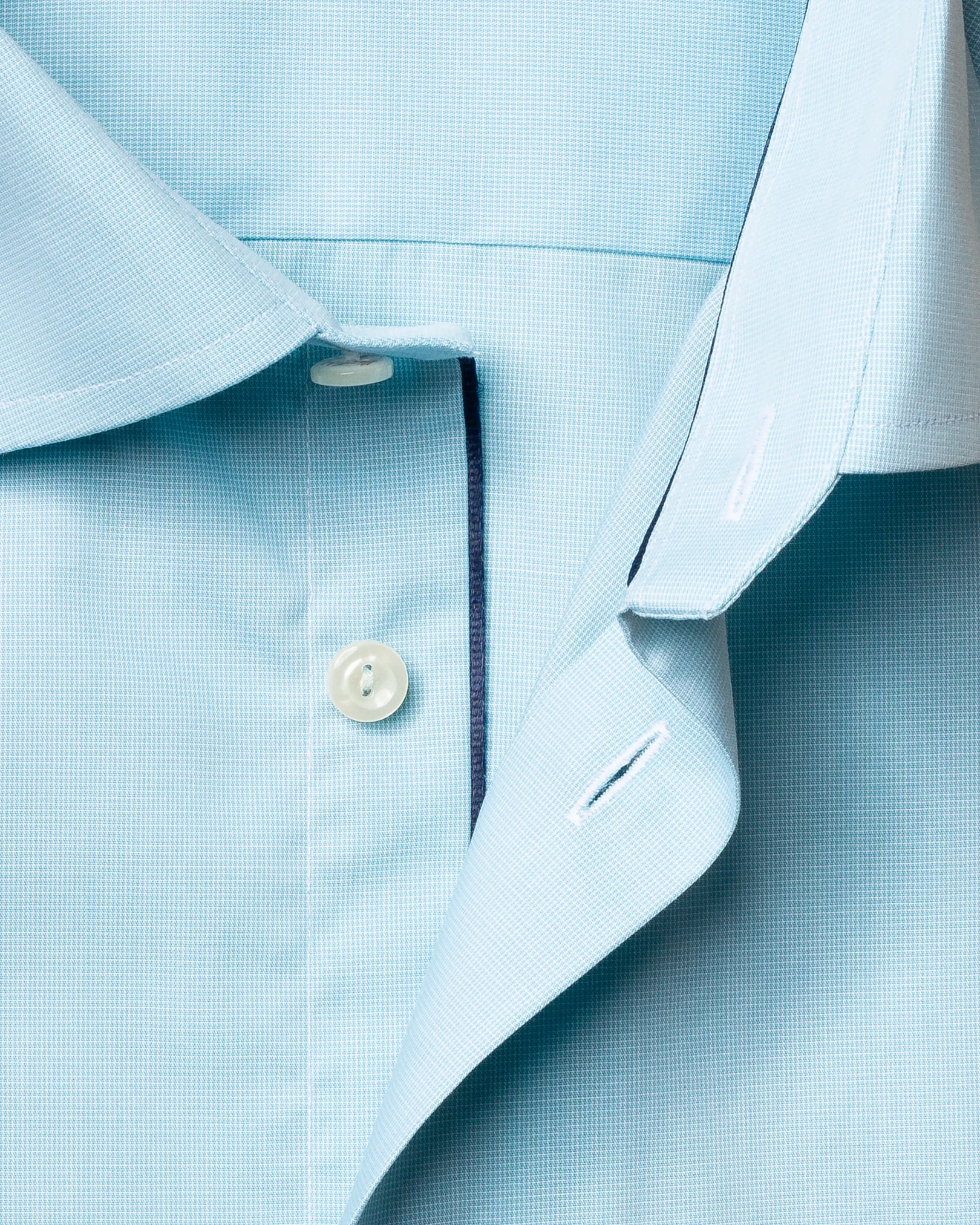 Eton - pastel green shirt navy details