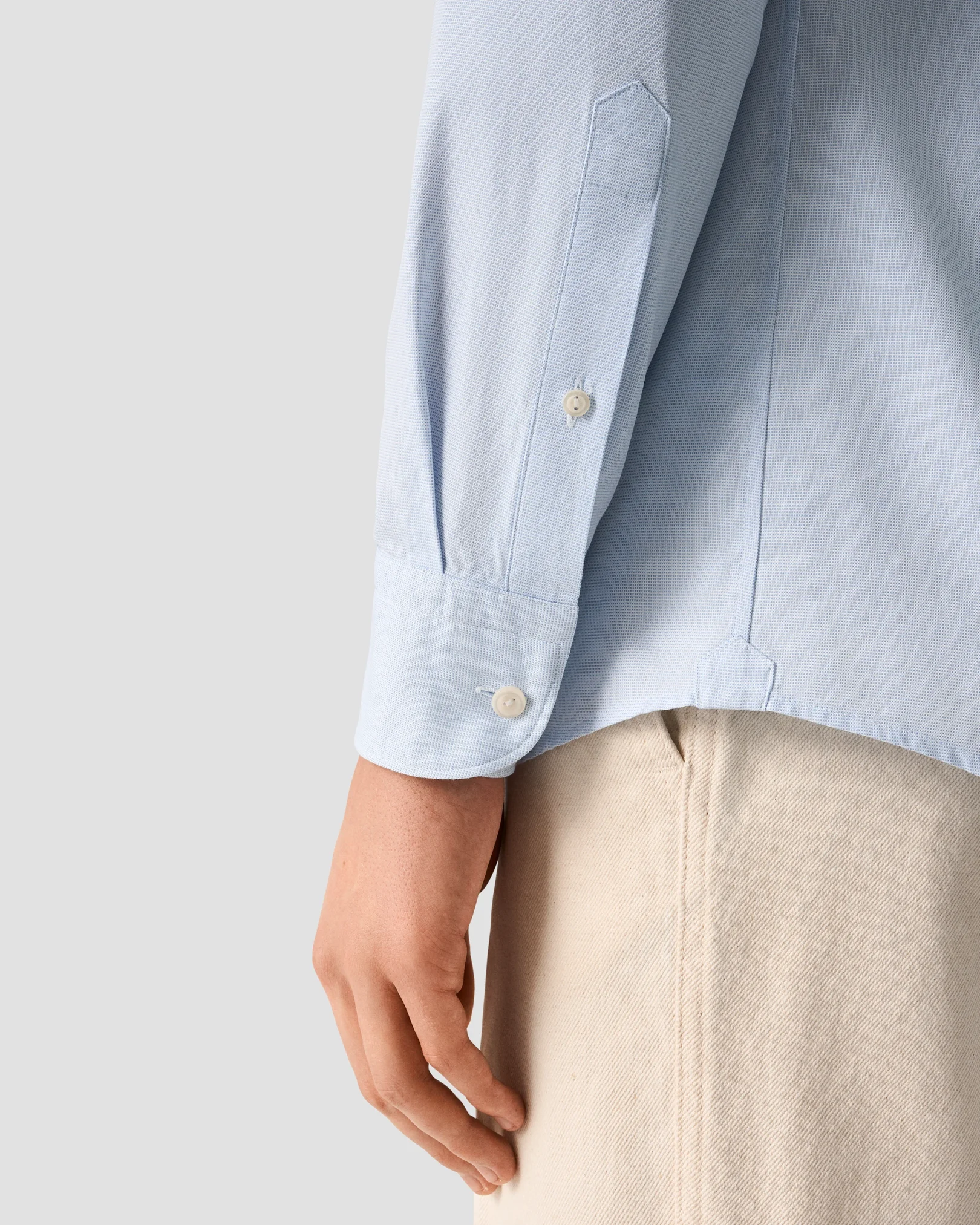 Eton - solid royal oxford shirt light blue