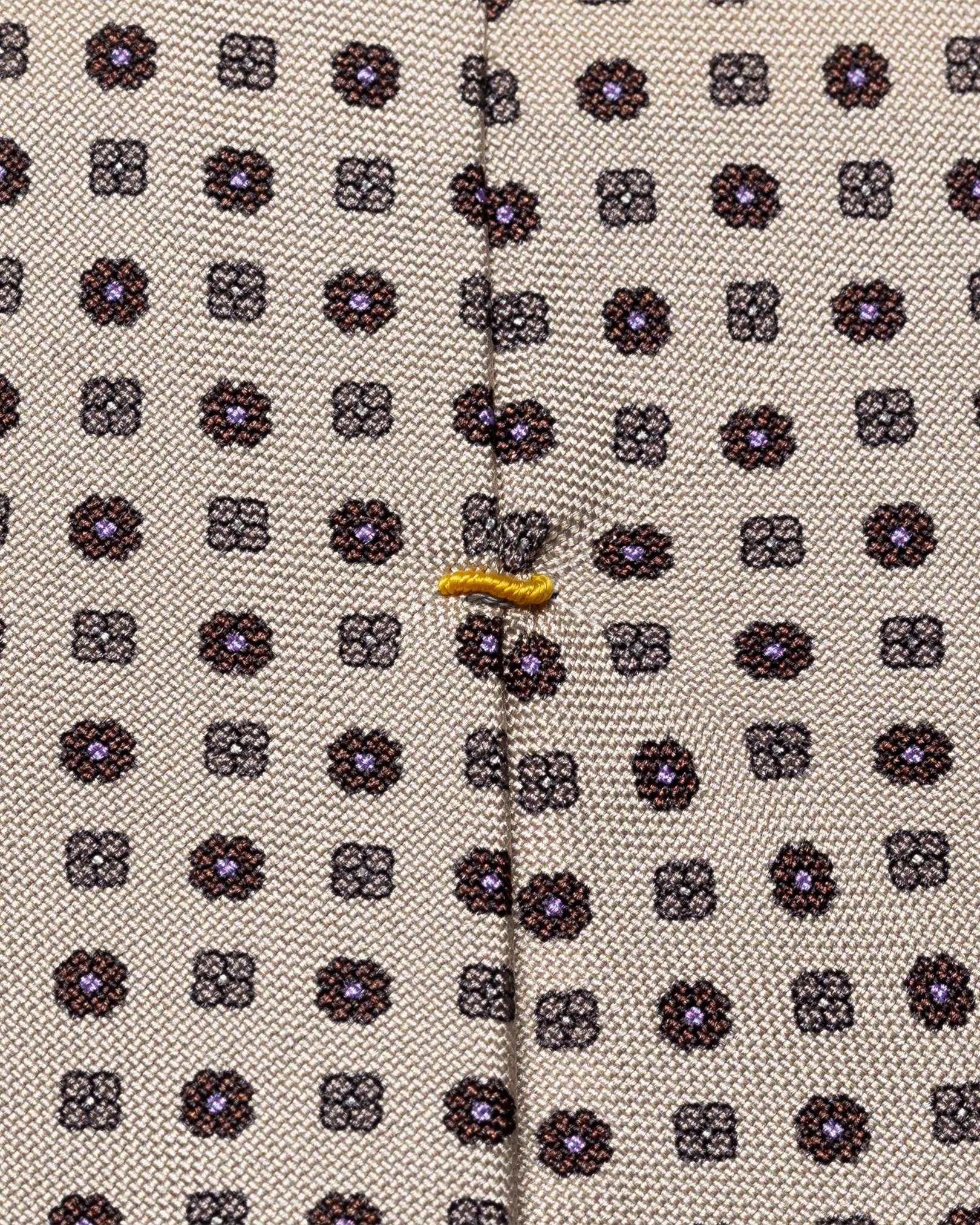 Eton - brown flower printed tie