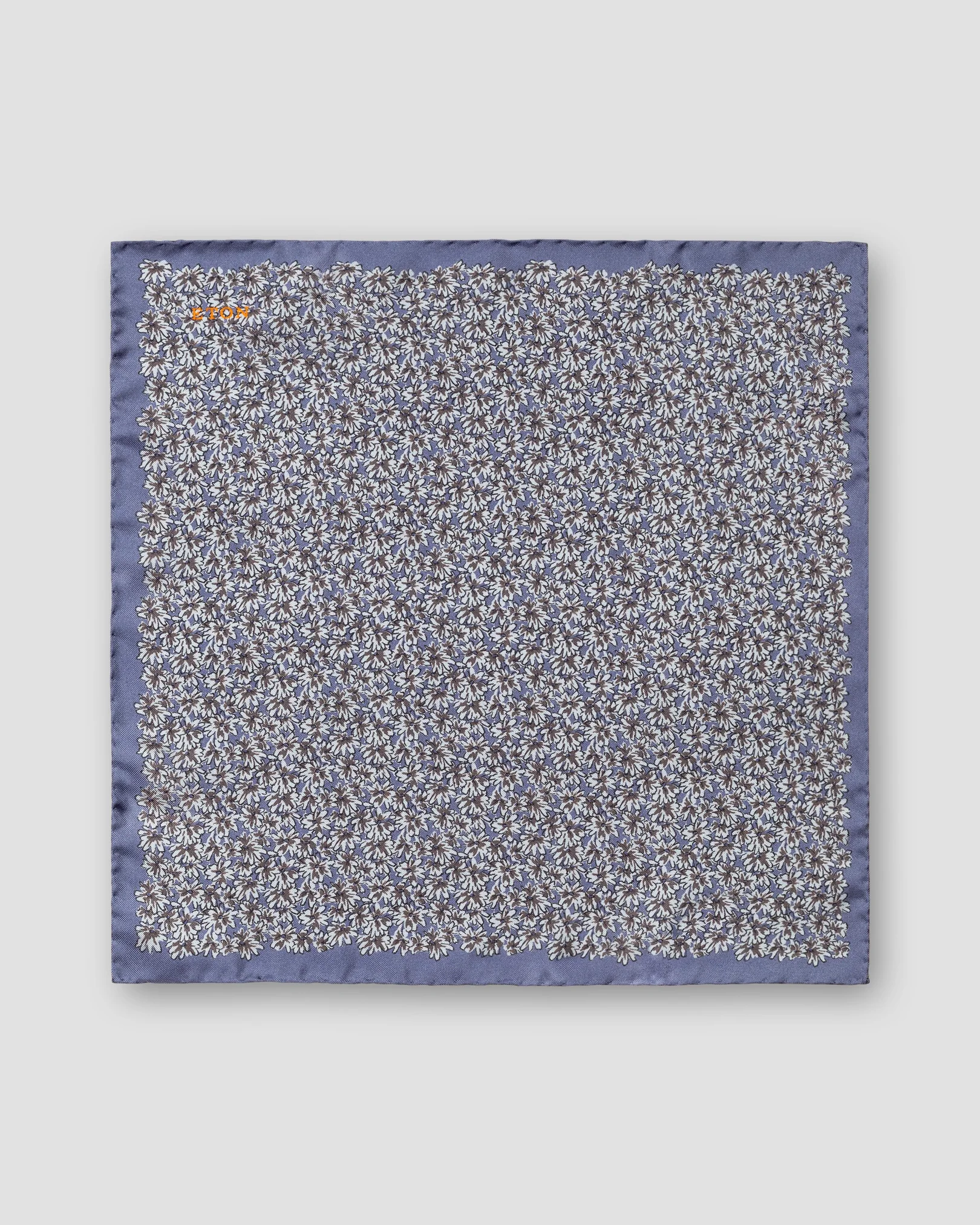 Eton - mid blue floral silk pqs