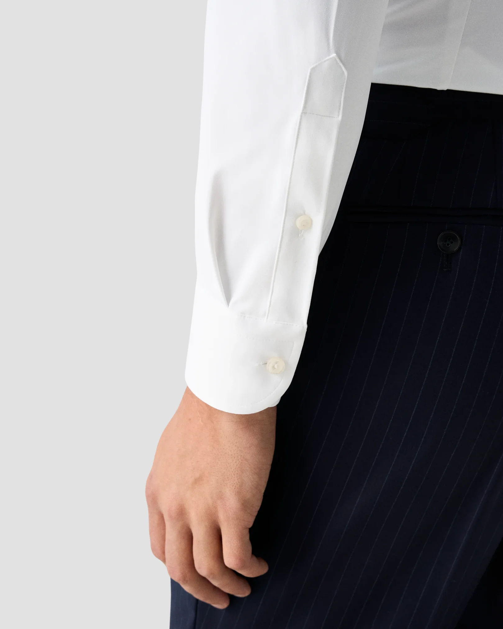 Eton - white four way stretch cut away
