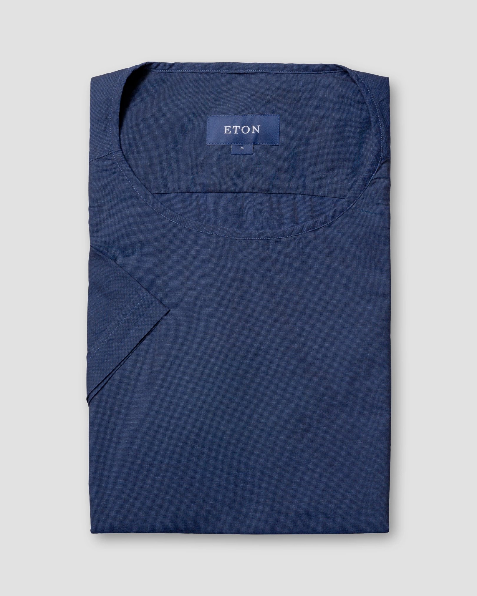 Eton - Navy T-Shirt aus feiner Twill Gewebe