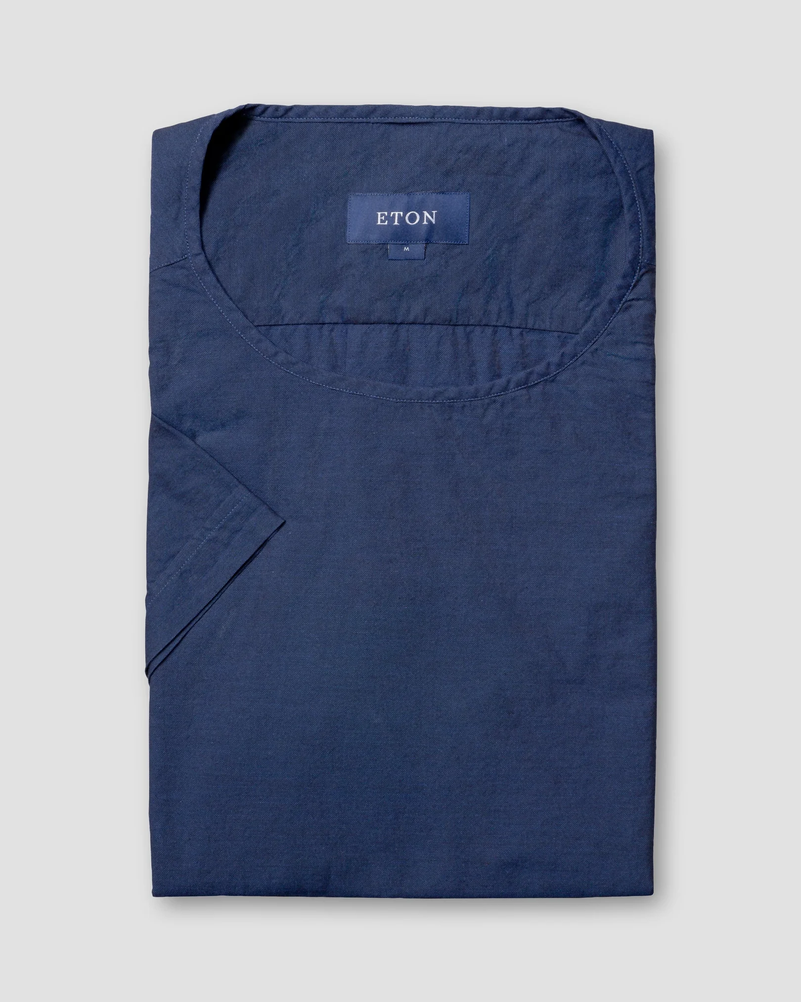 Eton - Navy T-shirt in woven twill