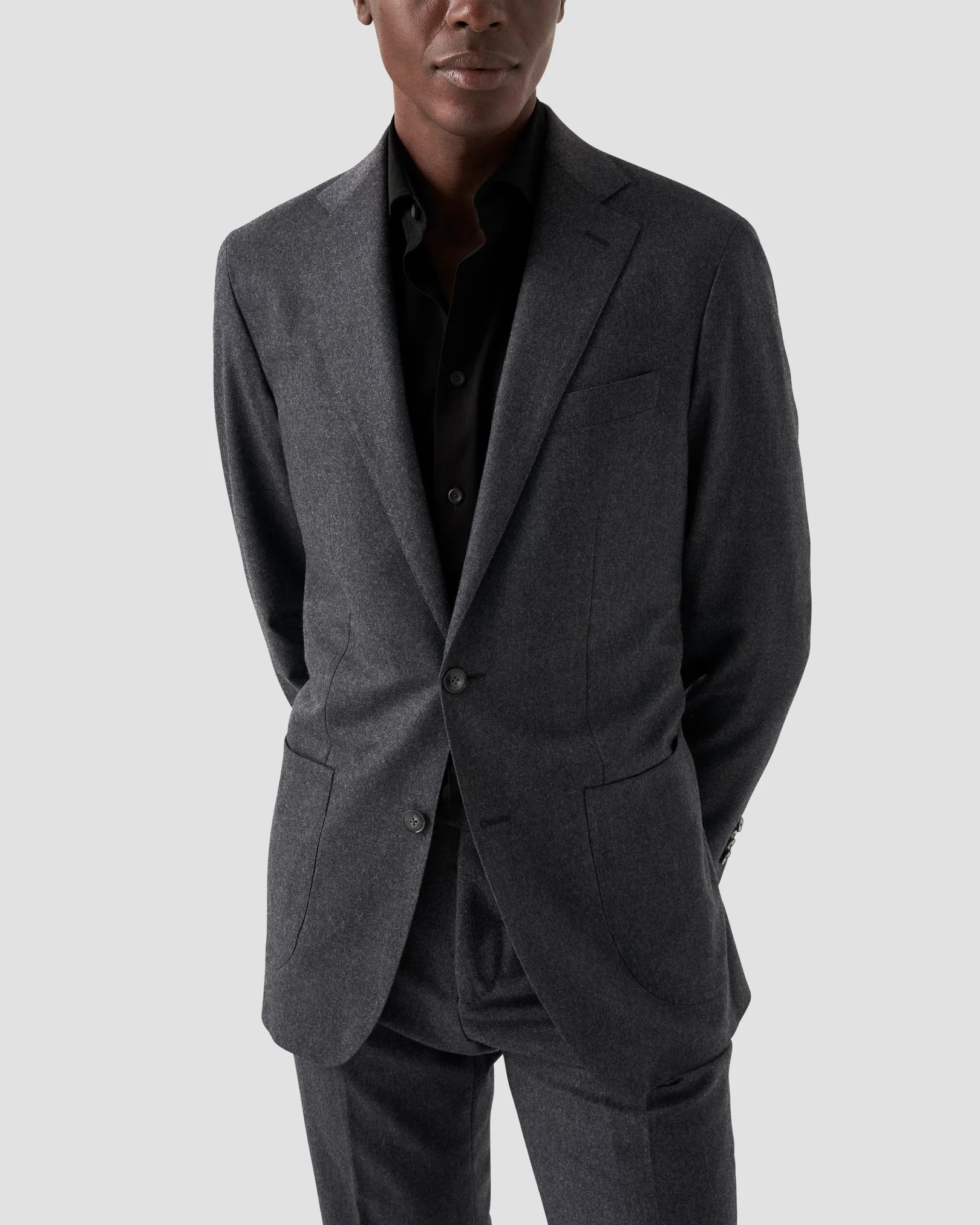 Eton - black solid colored jersey