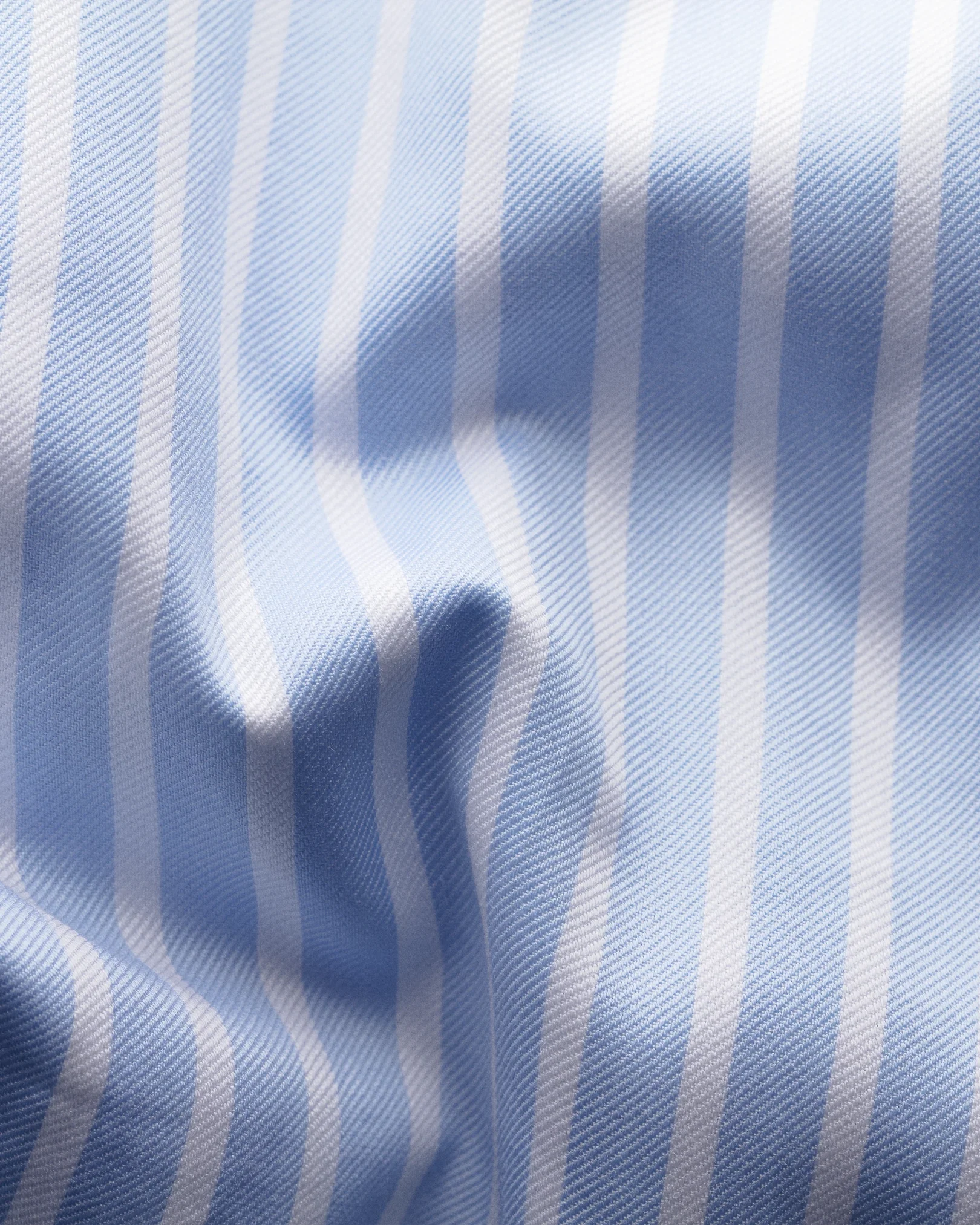 Eton - light blue bengal striped twill shirt
