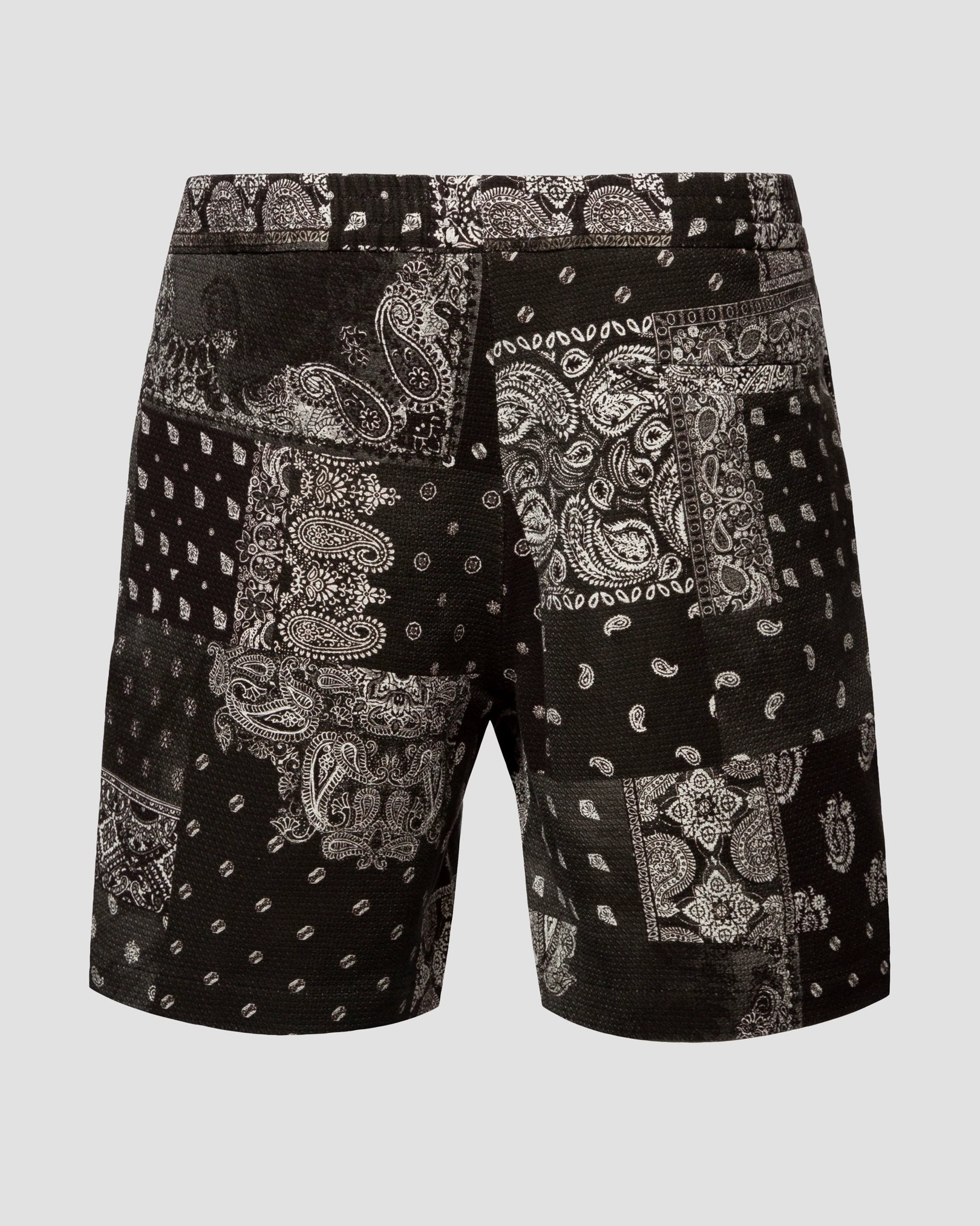 Eton - black dobbyindigo shorts