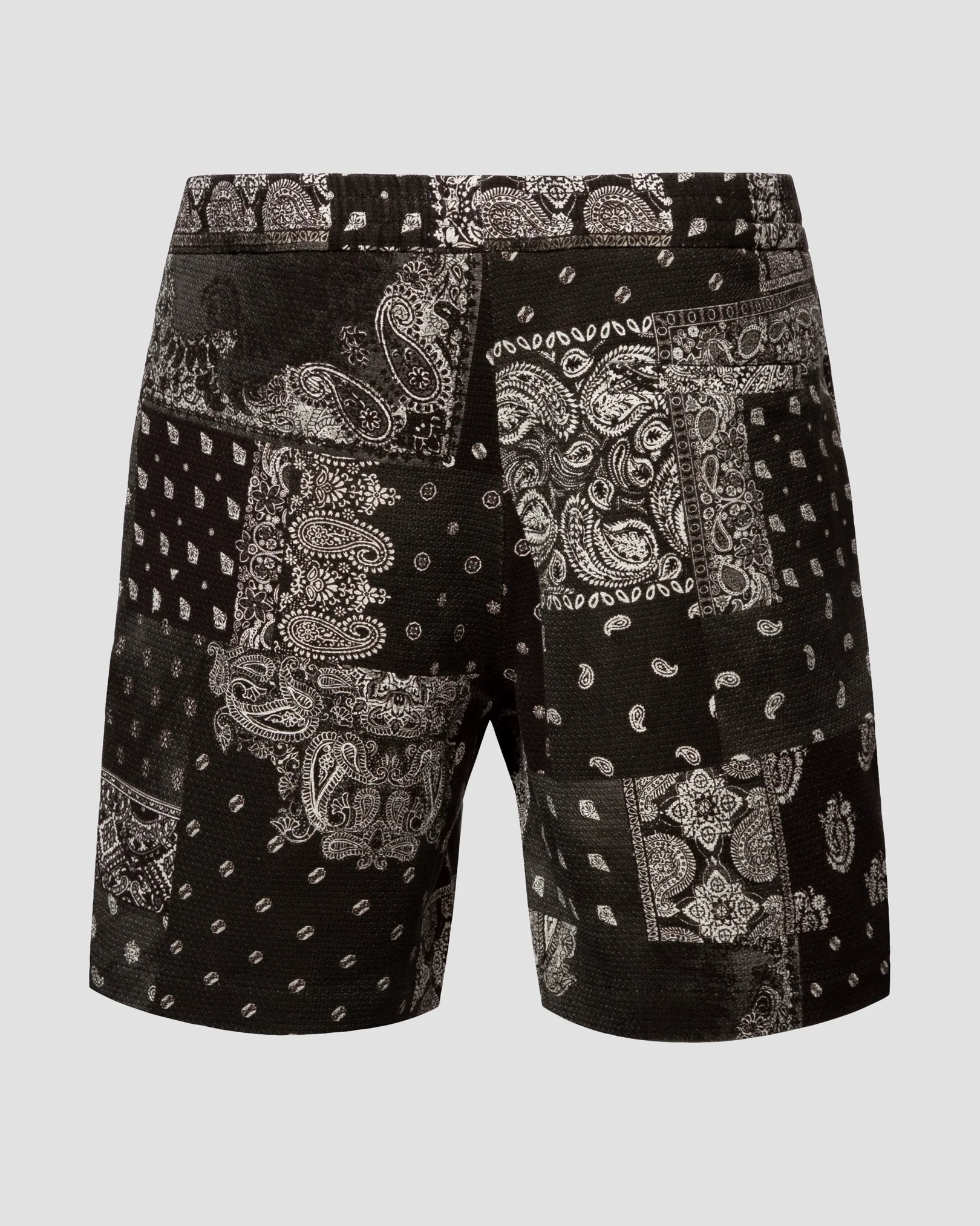 Eton - black dobbyindigo shorts