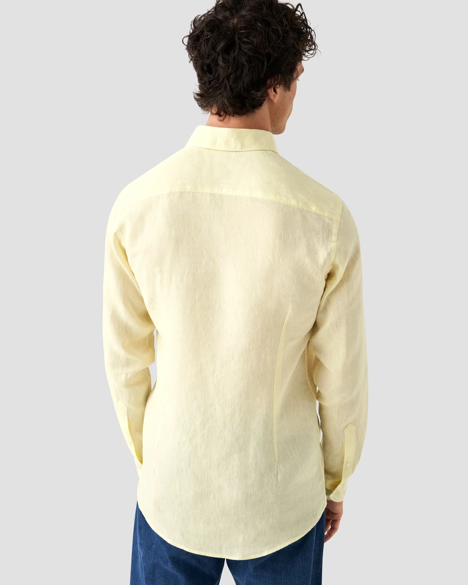Eton - yellow linen wide spread